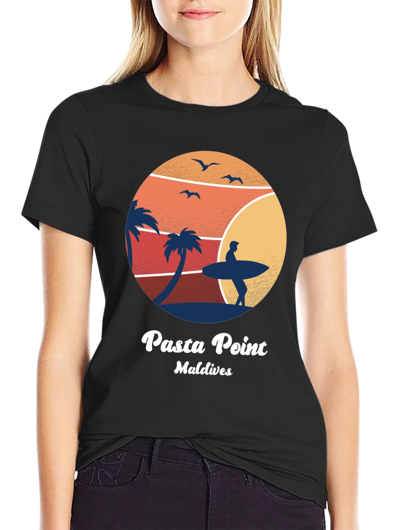 Pasta Point Maldives Surf Graphic T-Shirt