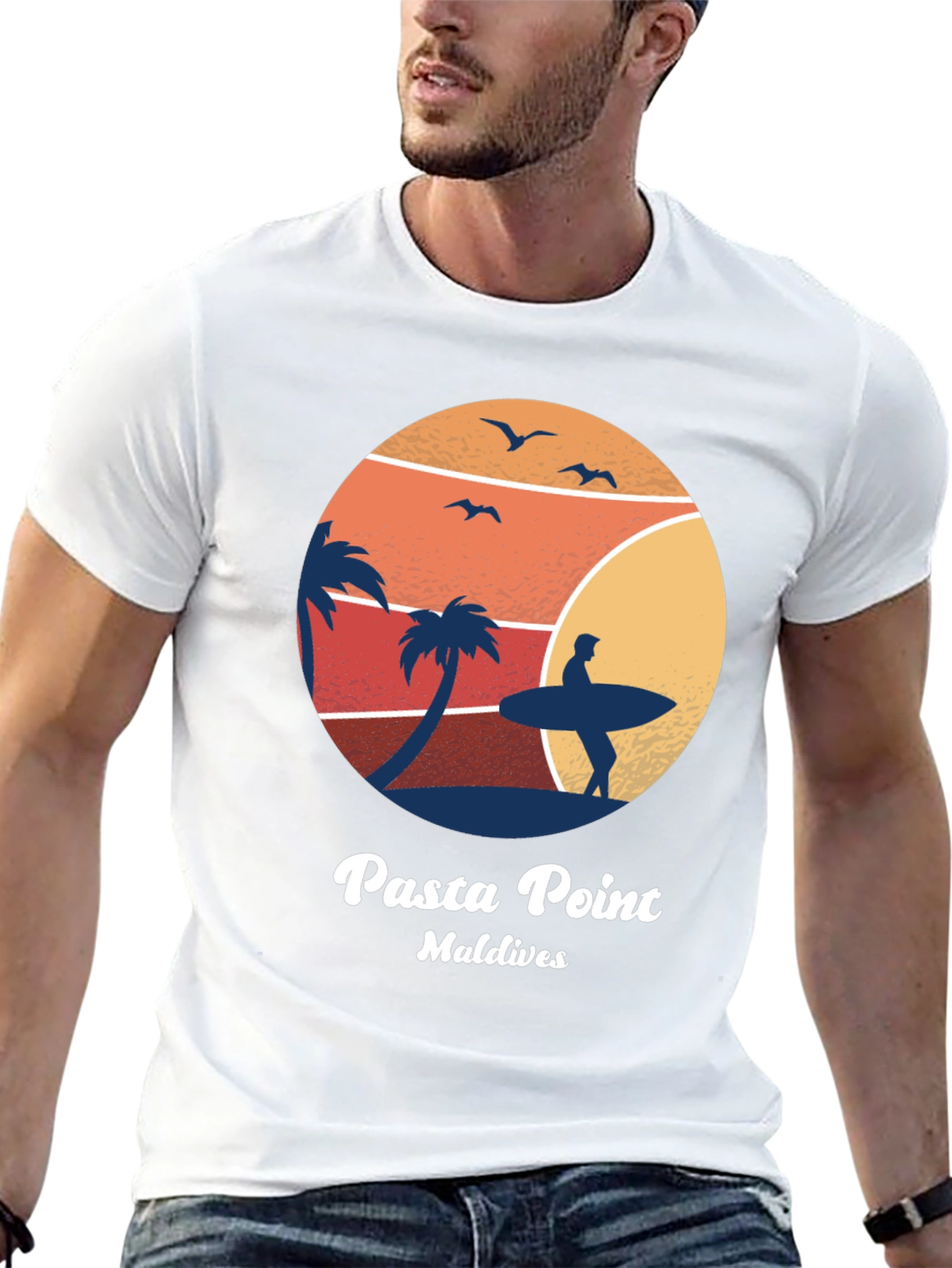 Pasta Point Maldives Surf Graphic T-Shirt