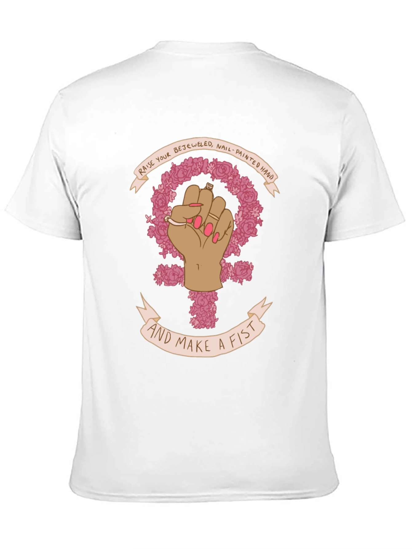 Feminist Fist T-Shirt - Raise Your Bejeweled Hand!