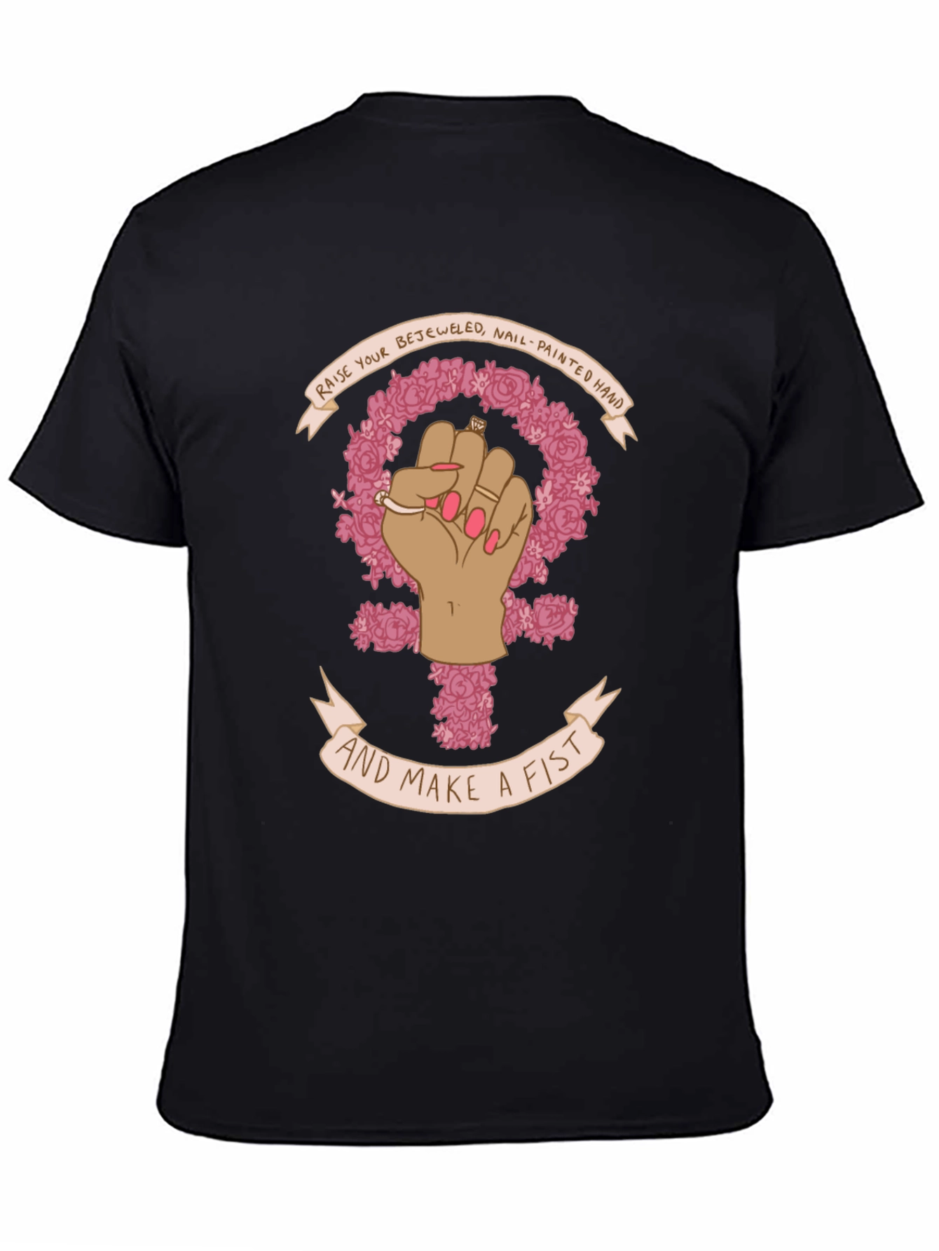 Feminist Fist T-Shirt - Raise Your Bejeweled Hand!