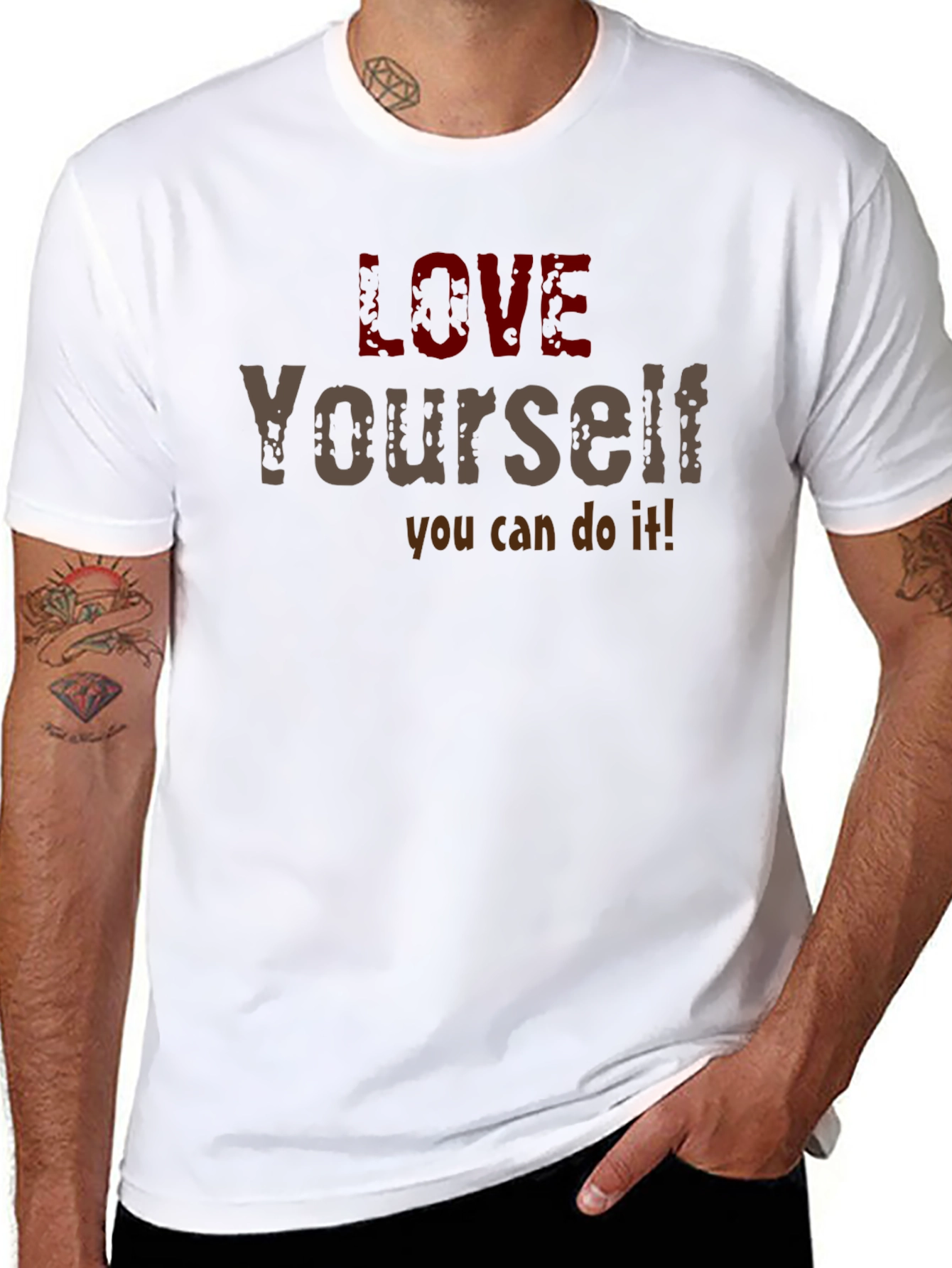 Love Yourself Motivational Graphic T-Shirt