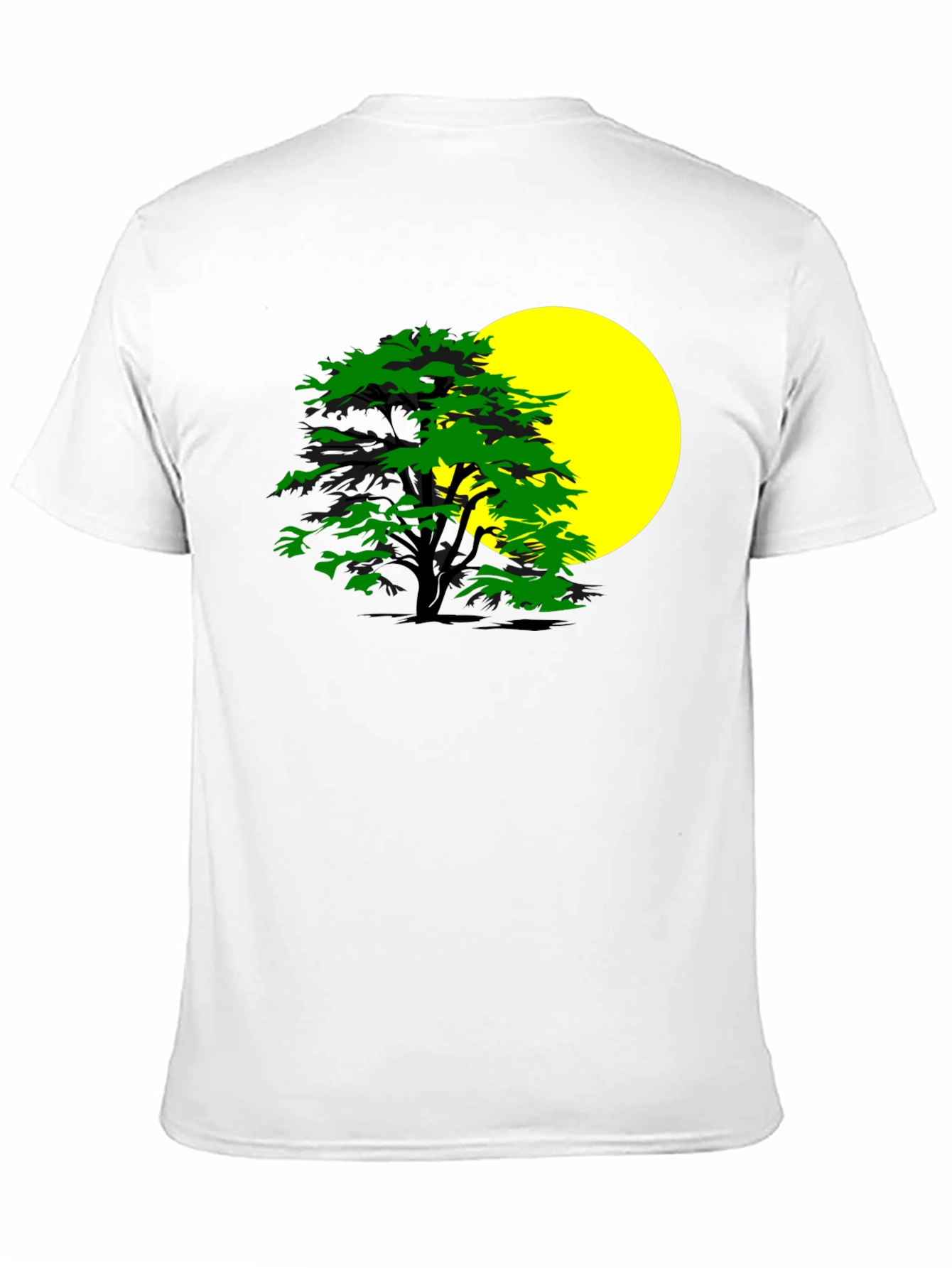 Nature Inspired Graphic Tee - Tree & Moon Design