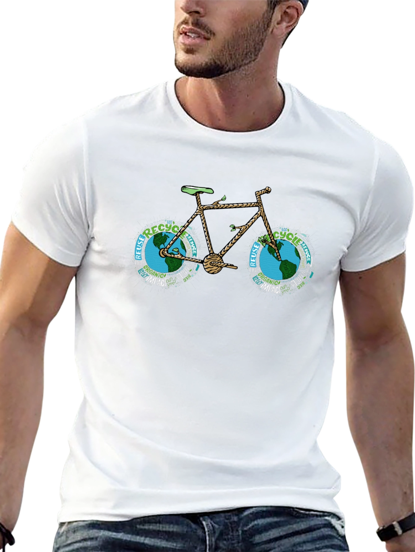 Eco-Friendly Bike Graphic Tee