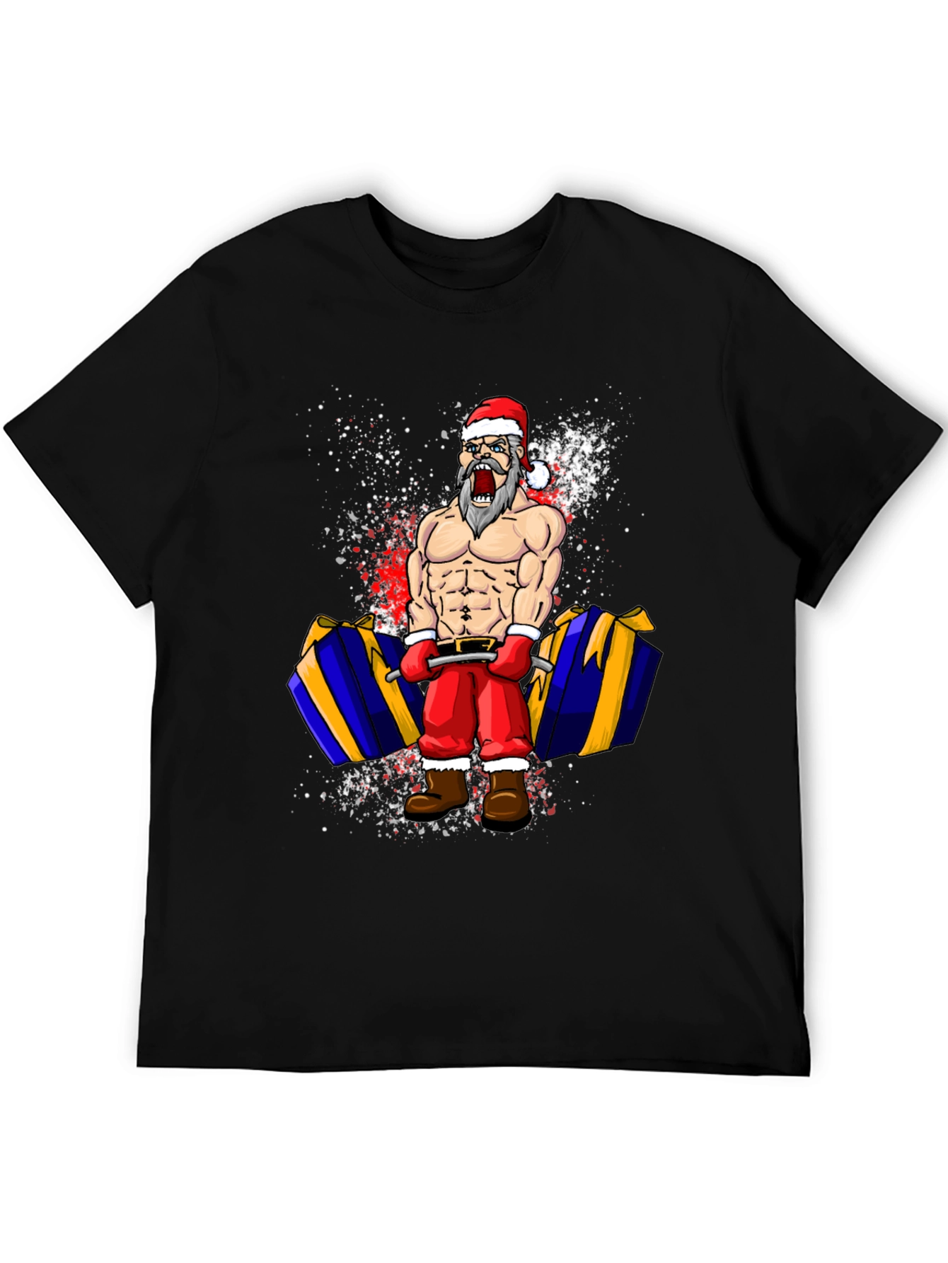 Funny Santa Lifting T-Shirt