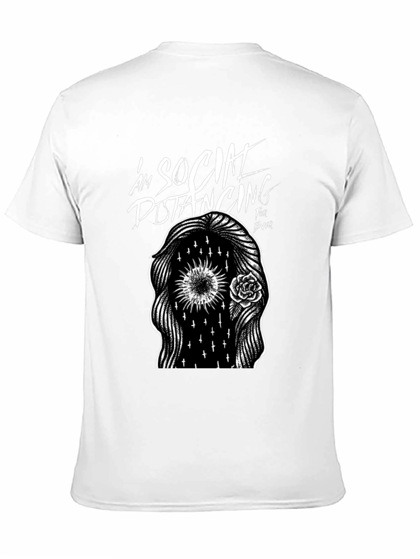 Social Distancing Forever Black Graphic Tee