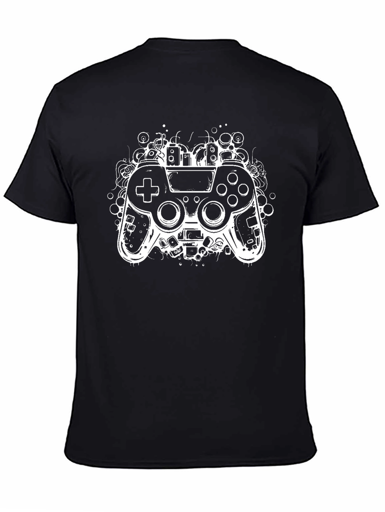Gaming Controller Graphic Black T-Shirt