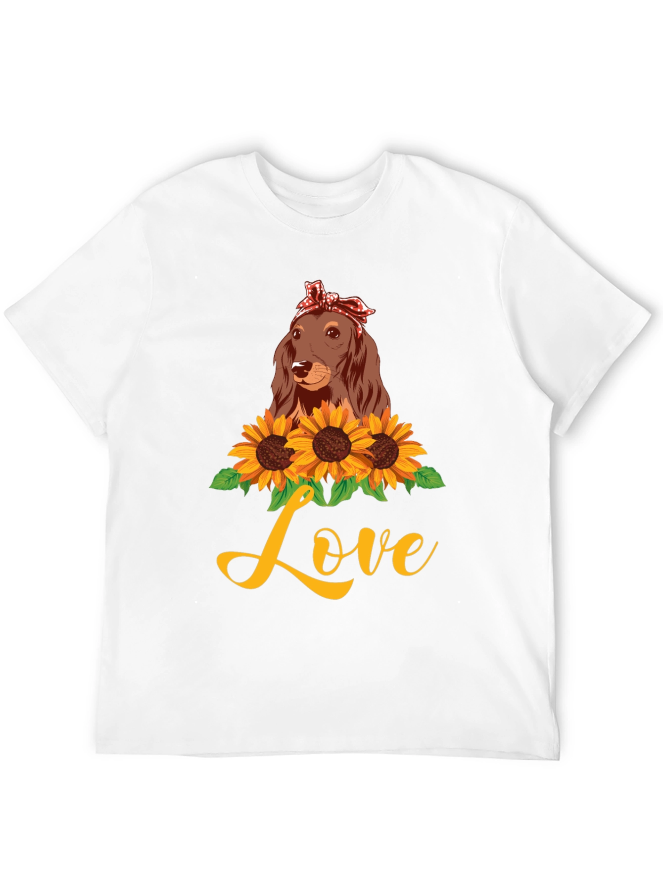 Dachshund Sunflower Love Graphic Tee