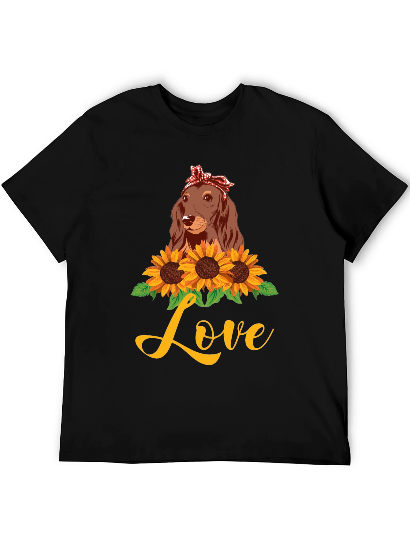 Dachshund Sunflower Love Graphic Tee