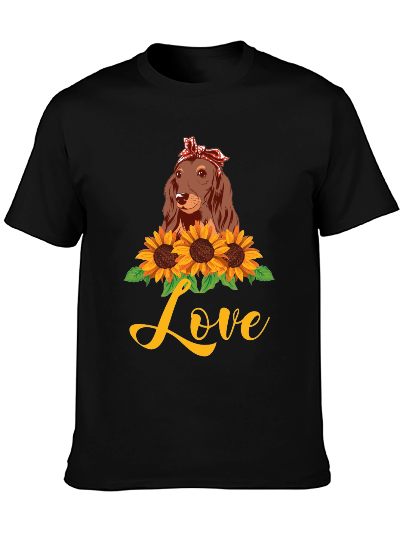 Dachshund Sunflower Love Graphic Tee