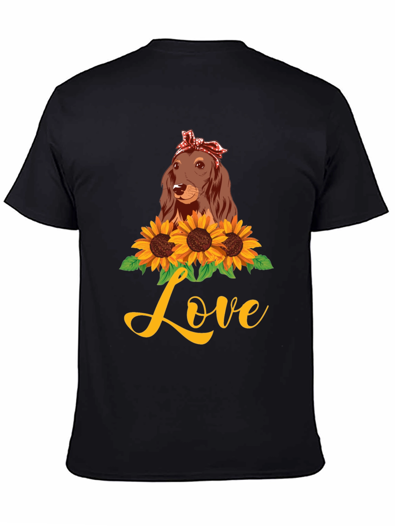 Dachshund Sunflower Love Graphic Tee