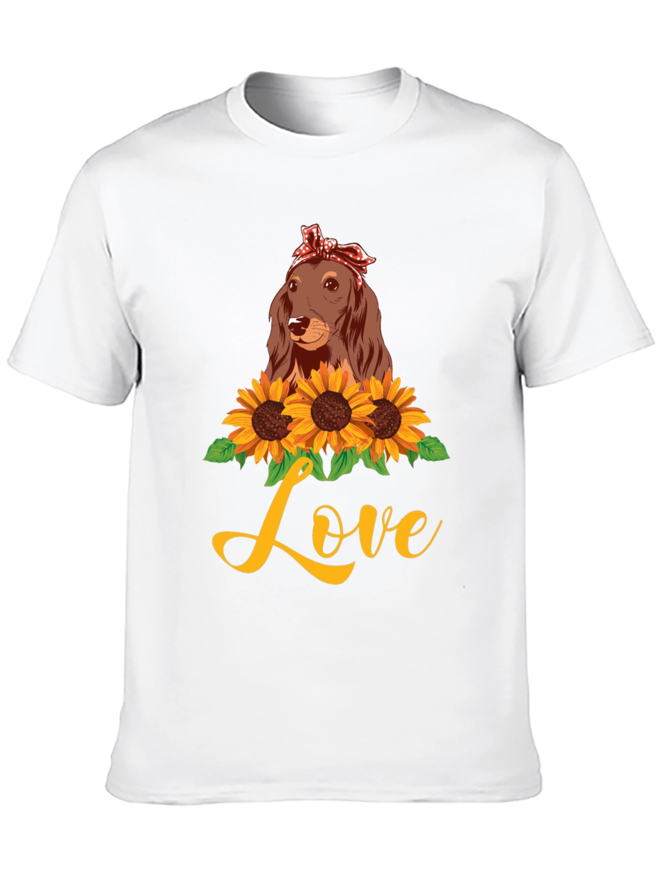 Dachshund Sunflower Love Graphic Tee
