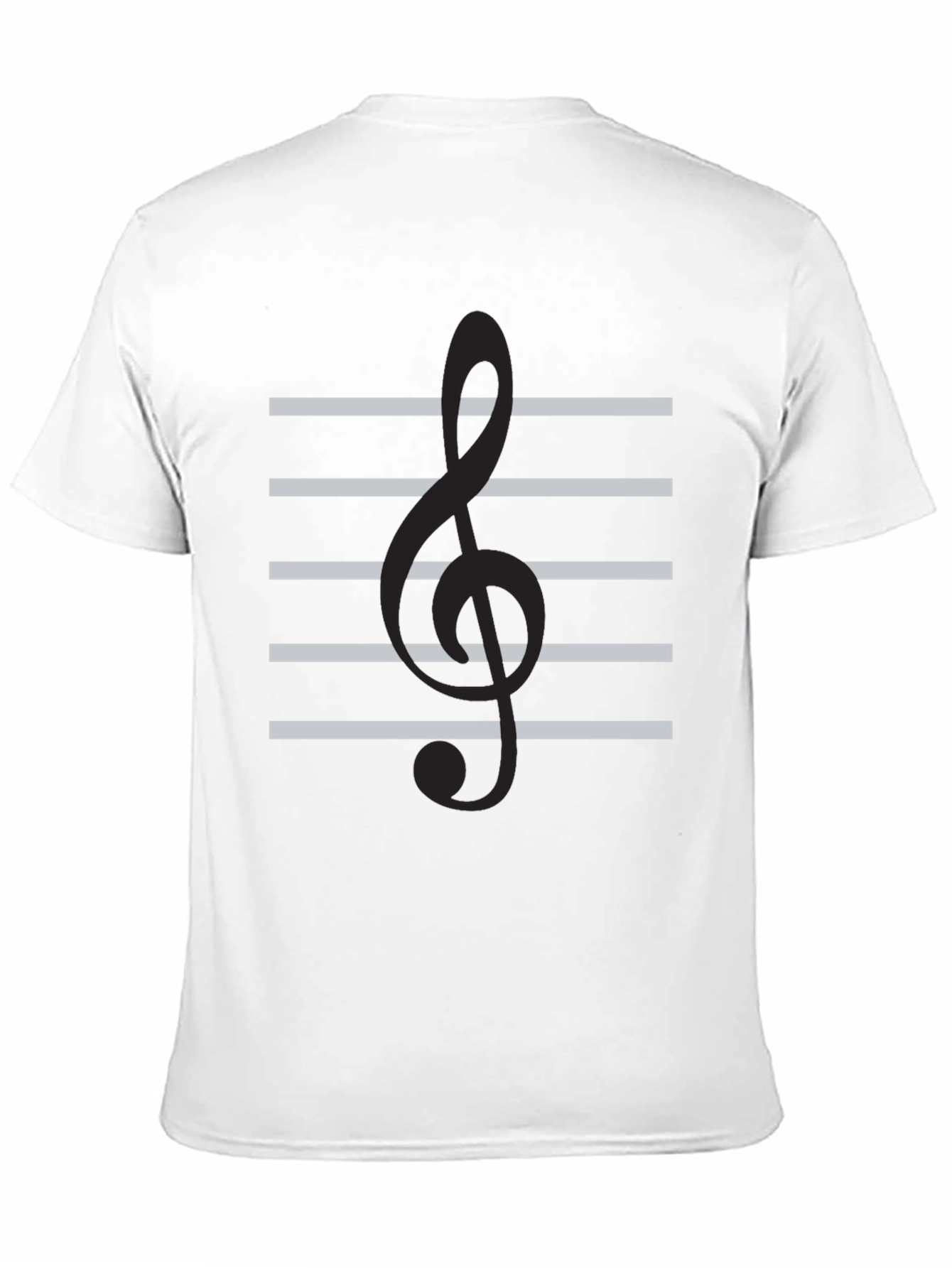Musical Clef Graphic Tee - Black Cotton Comfort