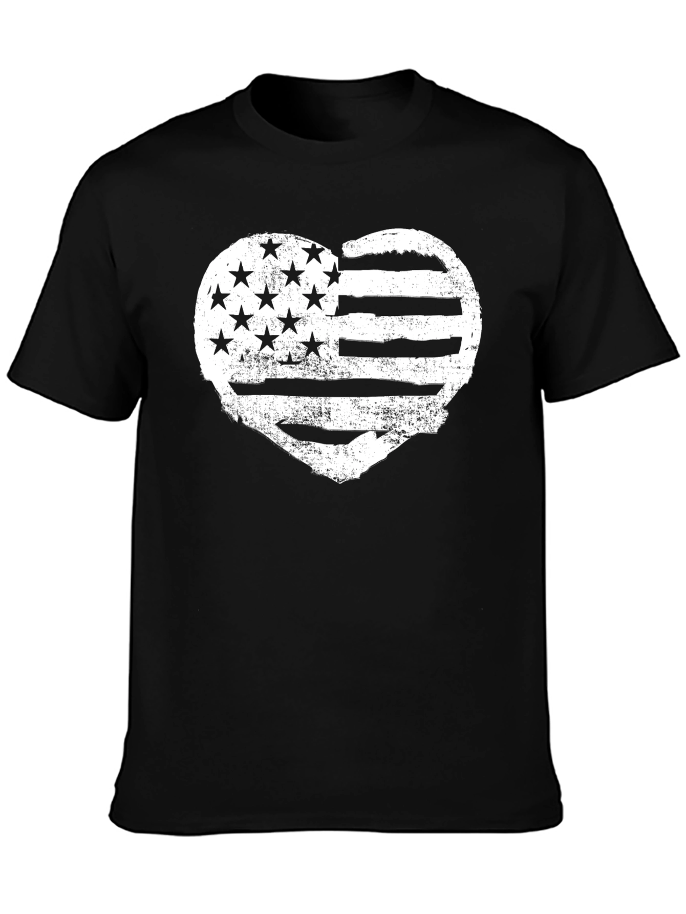 American Flag Heart Graphic T-Shirt - Patriotic Tee