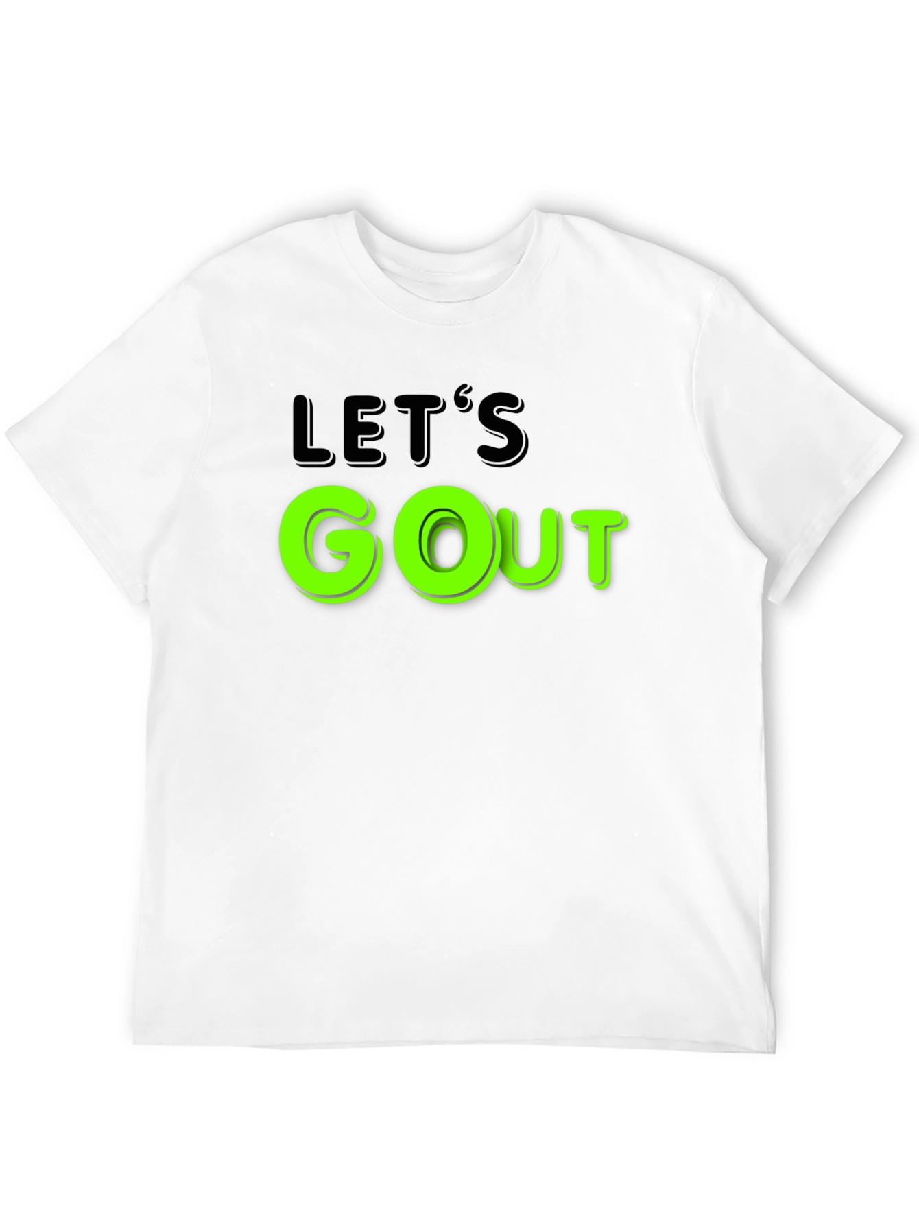 Lets GO Out Black Graphic Tee