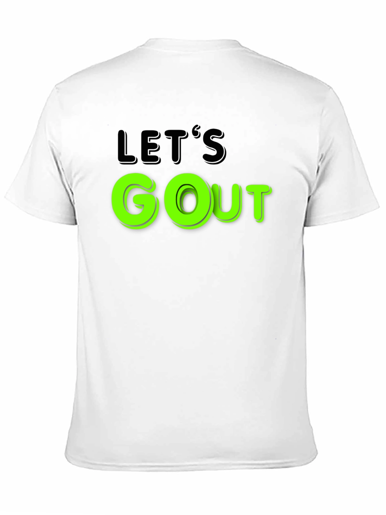 Lets GO Out Black Graphic Tee
