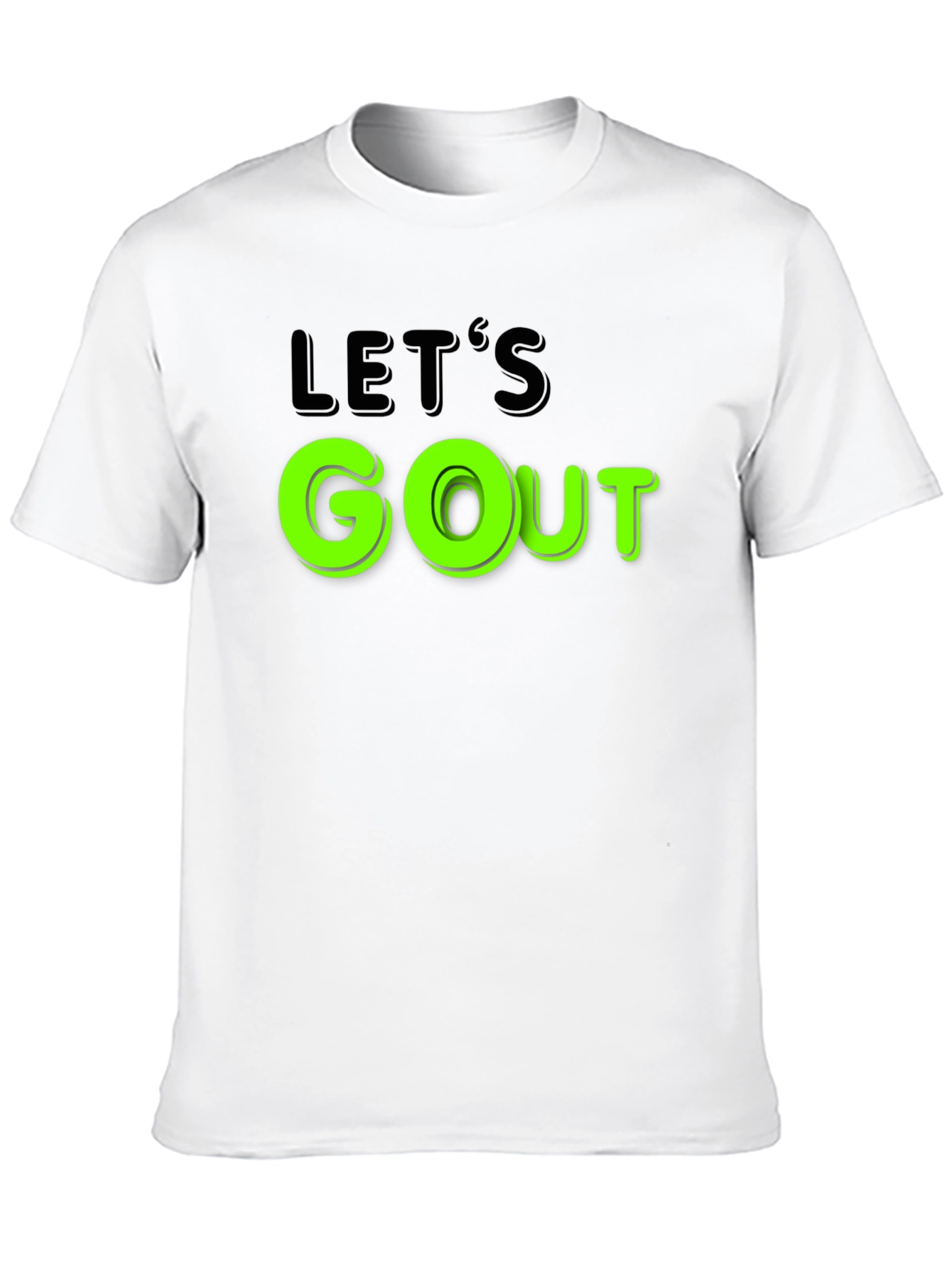 Lets GO Out Black Graphic Tee