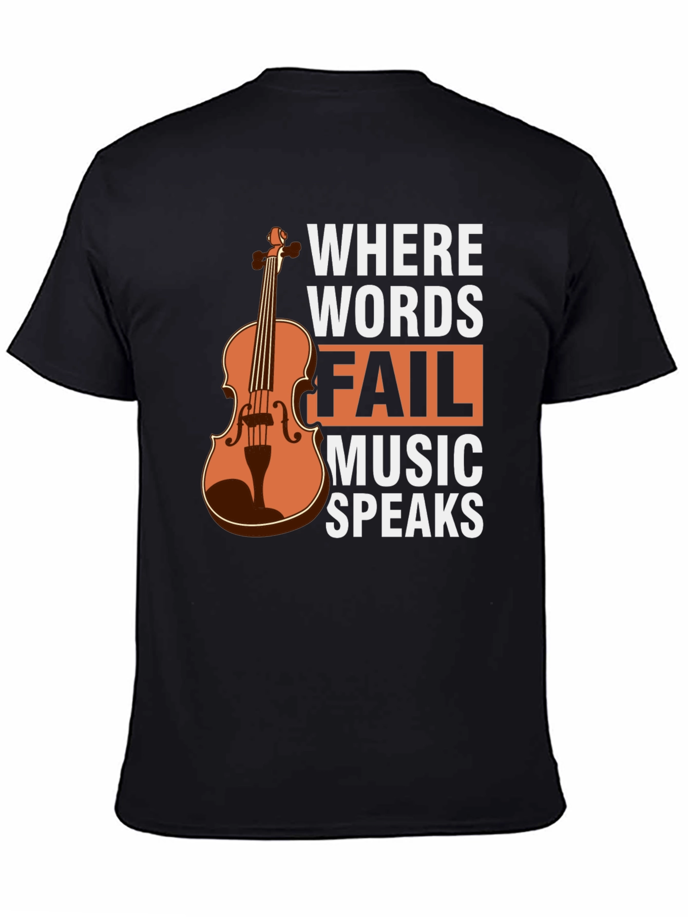 Music Speaks T-Shirt - Violin Graphic Tee