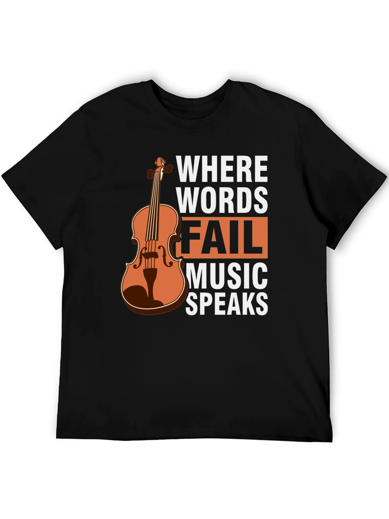 Music Speaks T-Shirt - Violin Graphic Tee