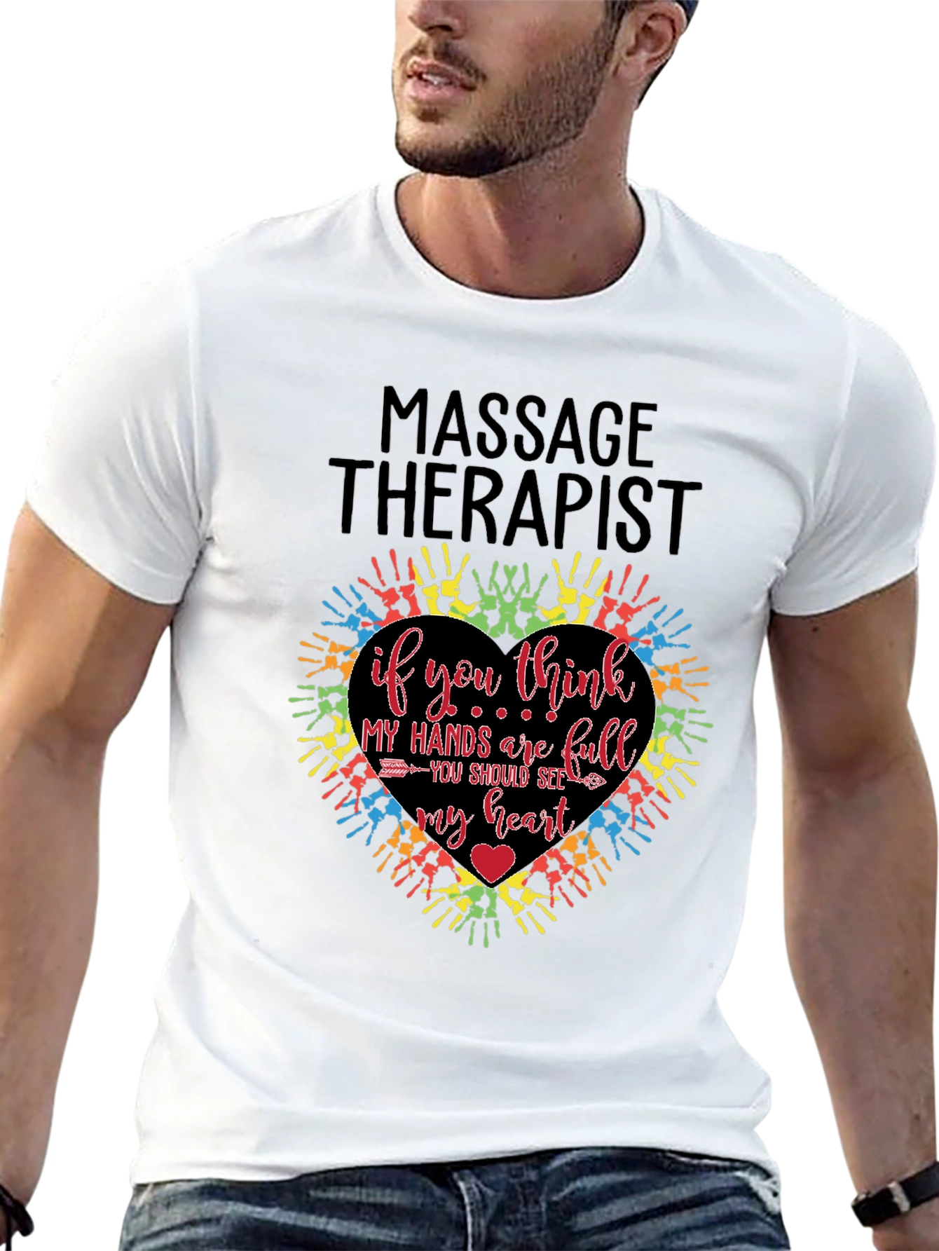 Massage Therapist Heart Hands T-Shirt