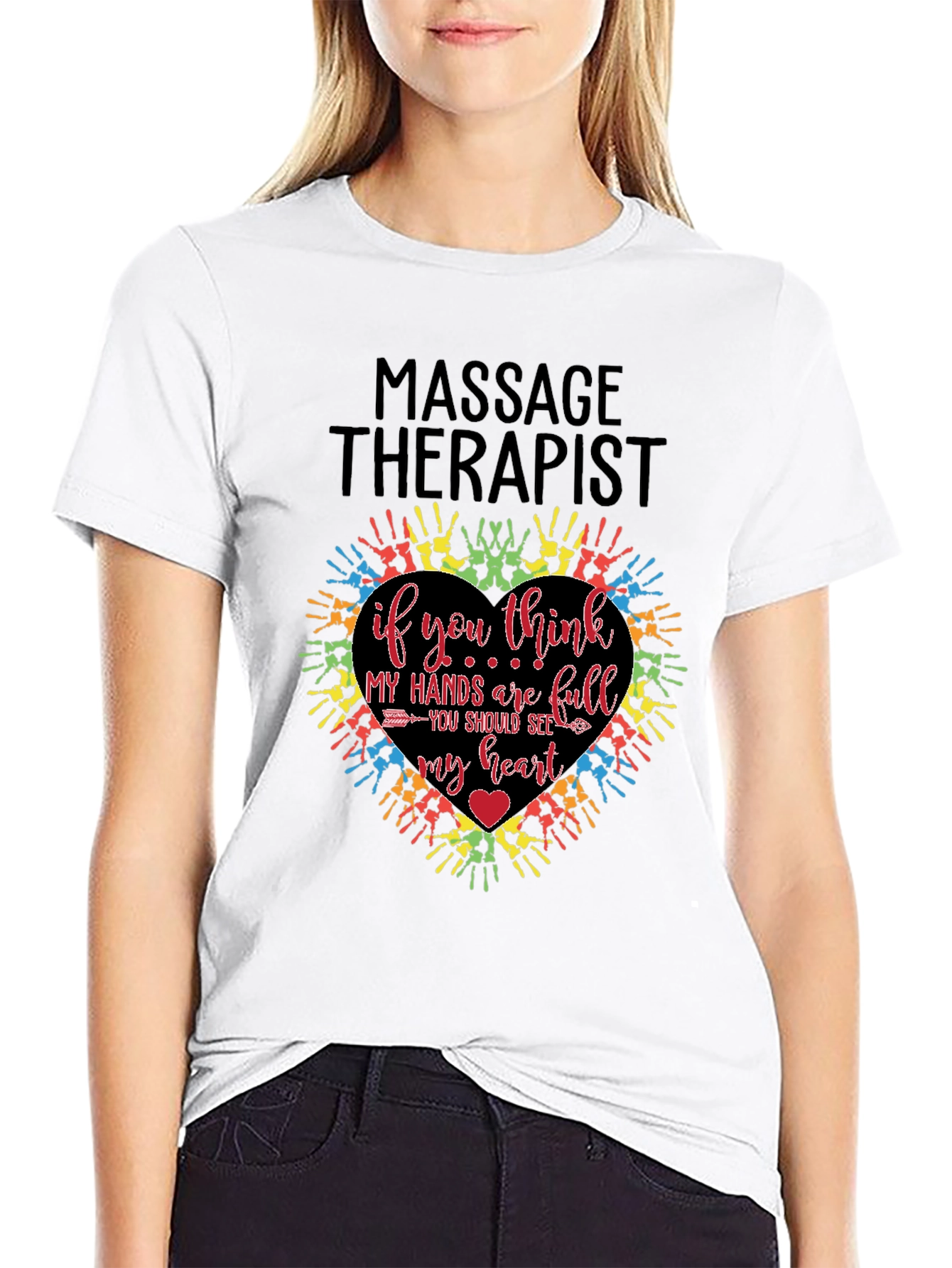 Massage Therapist Heart Hands T-Shirt