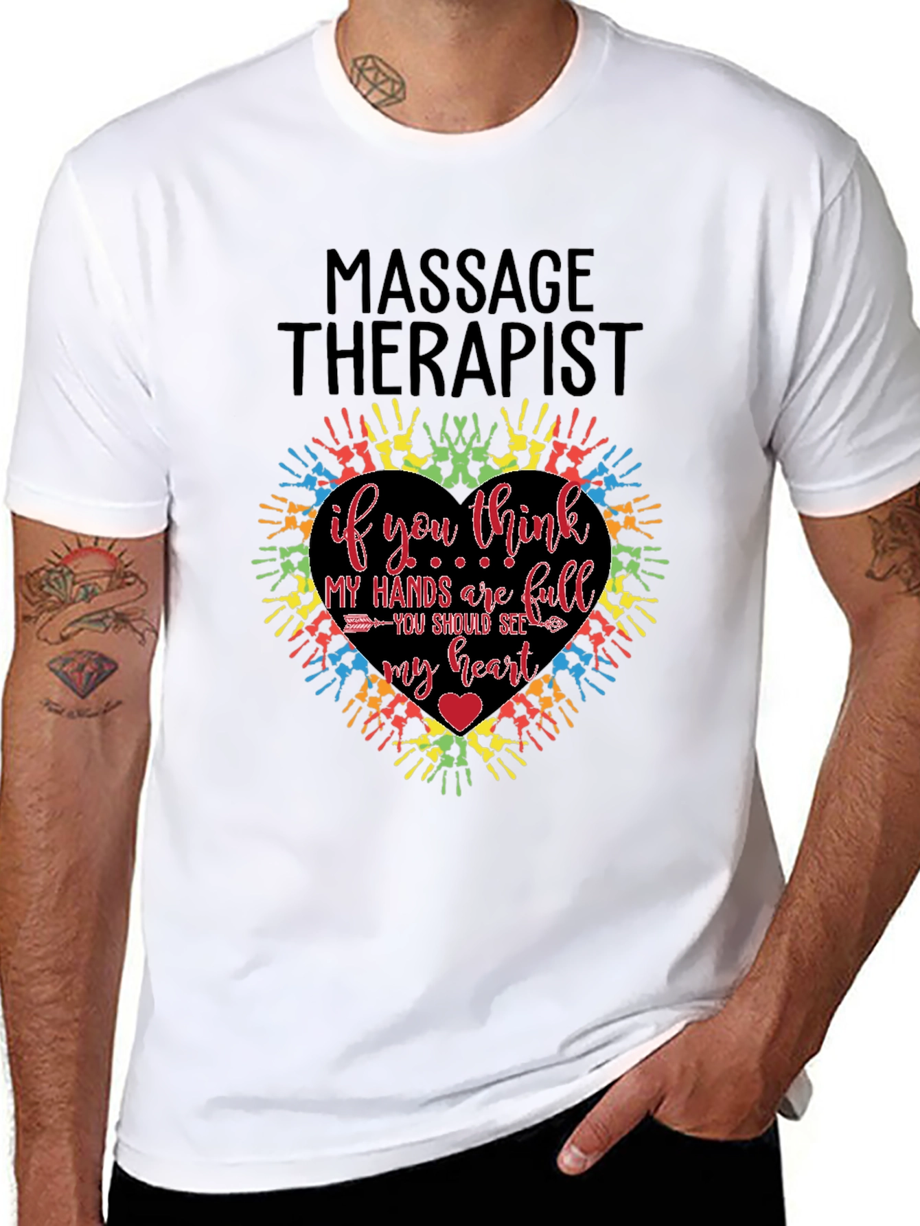 Massage Therapist Heart Hands T-Shirt