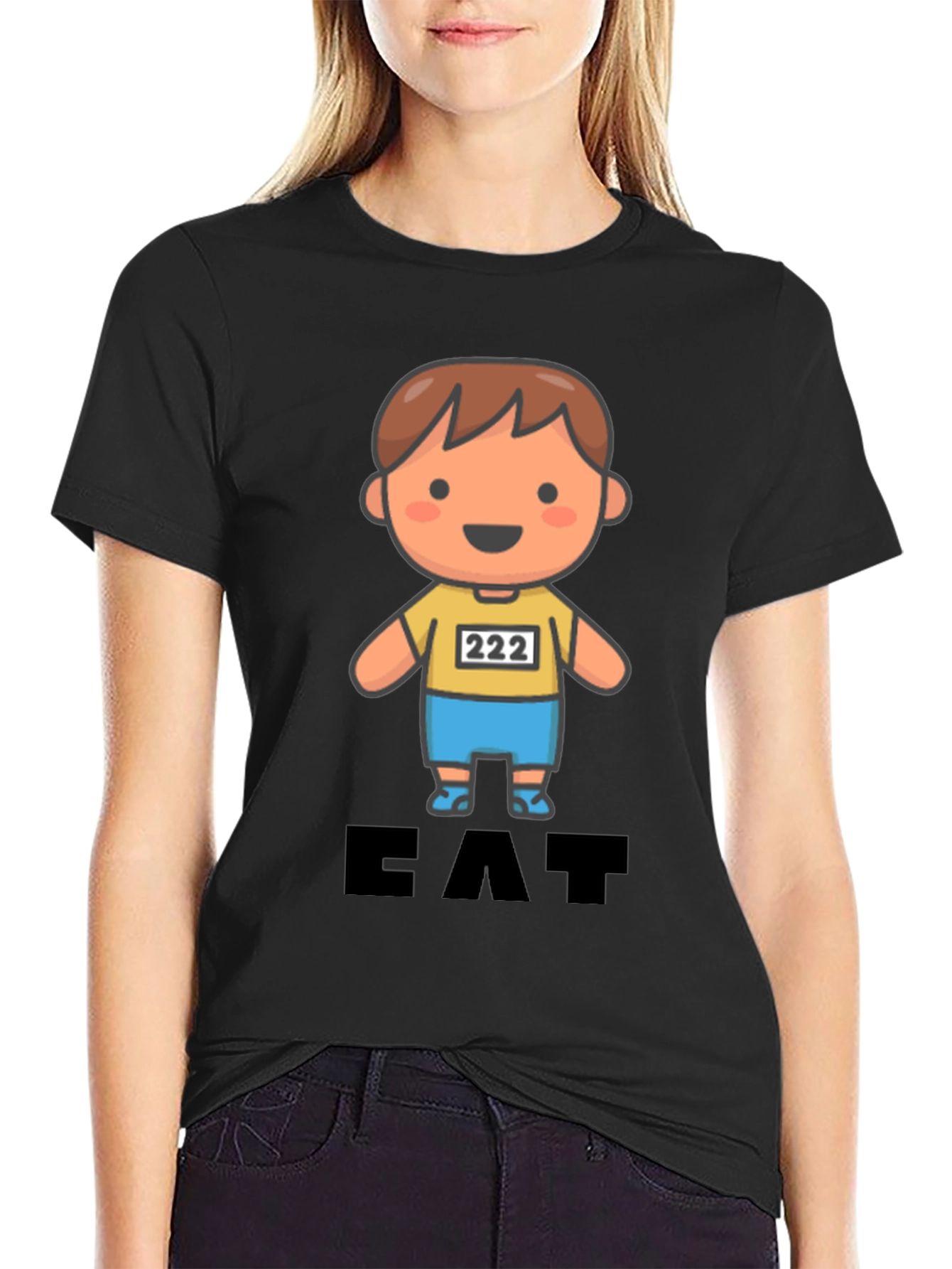 Eat T-Shirt Cute Cartoon Character Tee