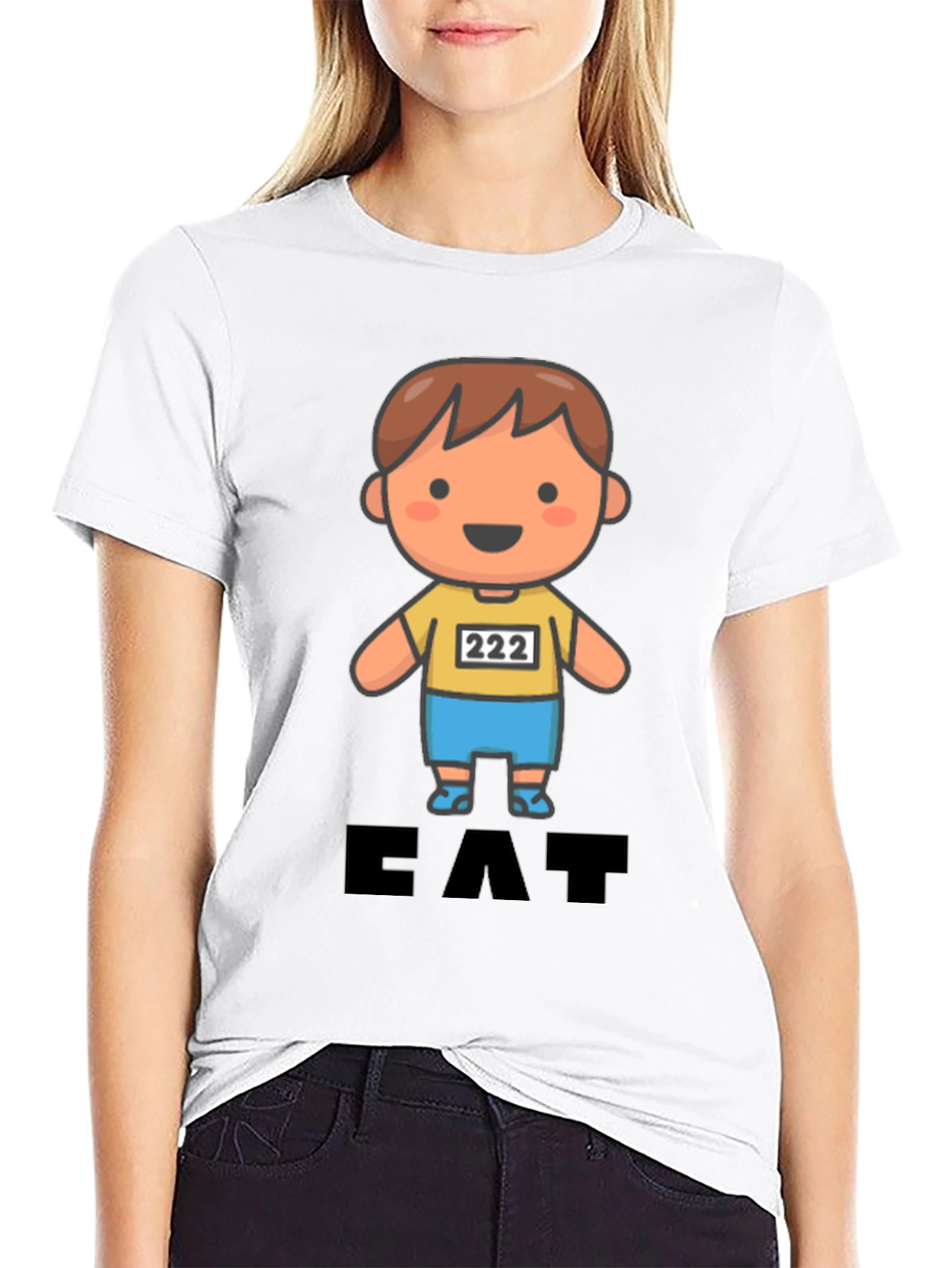 Eat T-Shirt Cute Cartoon Character Tee