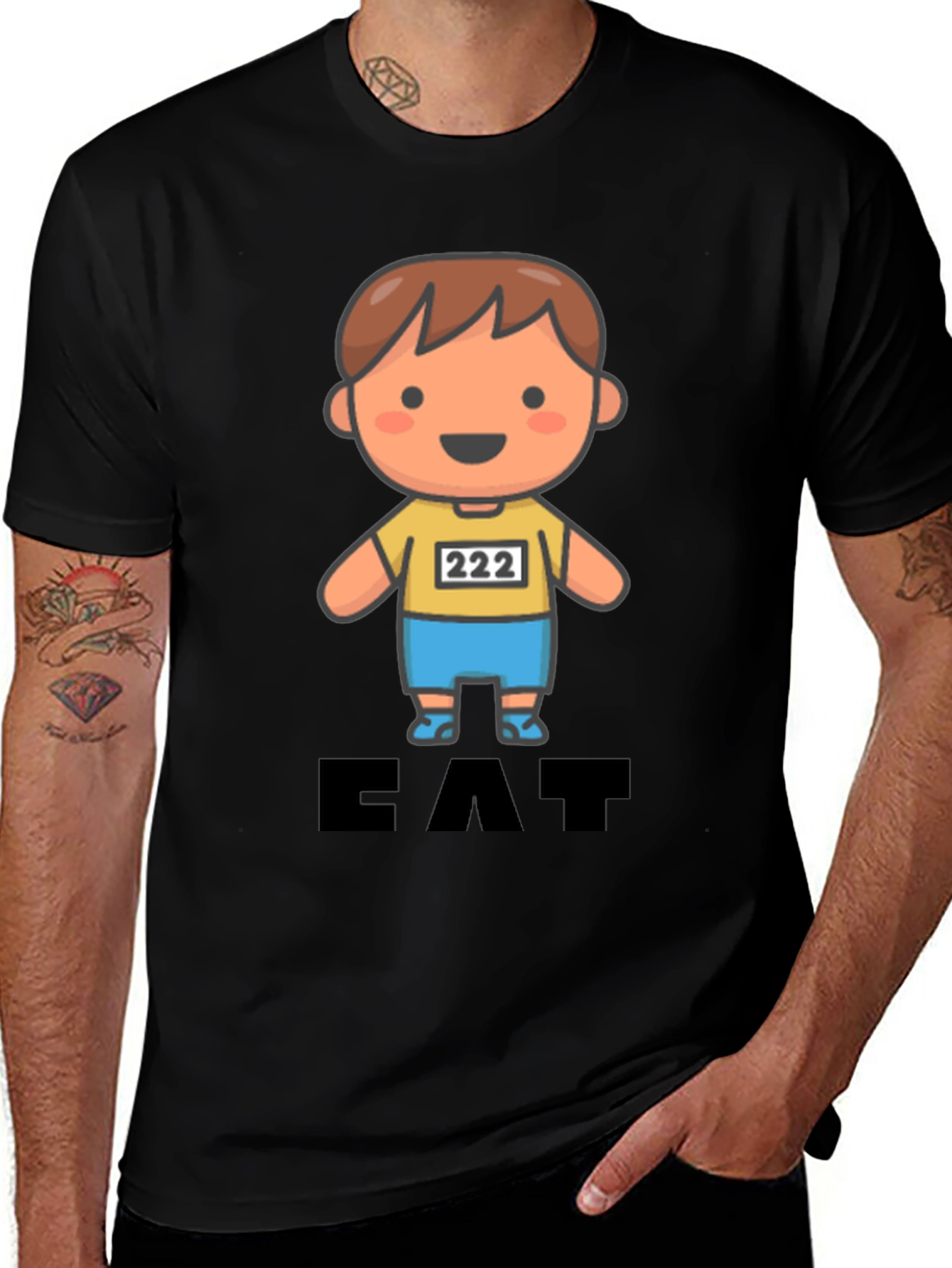 Eat T-Shirt Cute Cartoon Character Tee