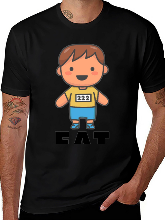 Eat T-Shirt Cute Cartoon Character Tee