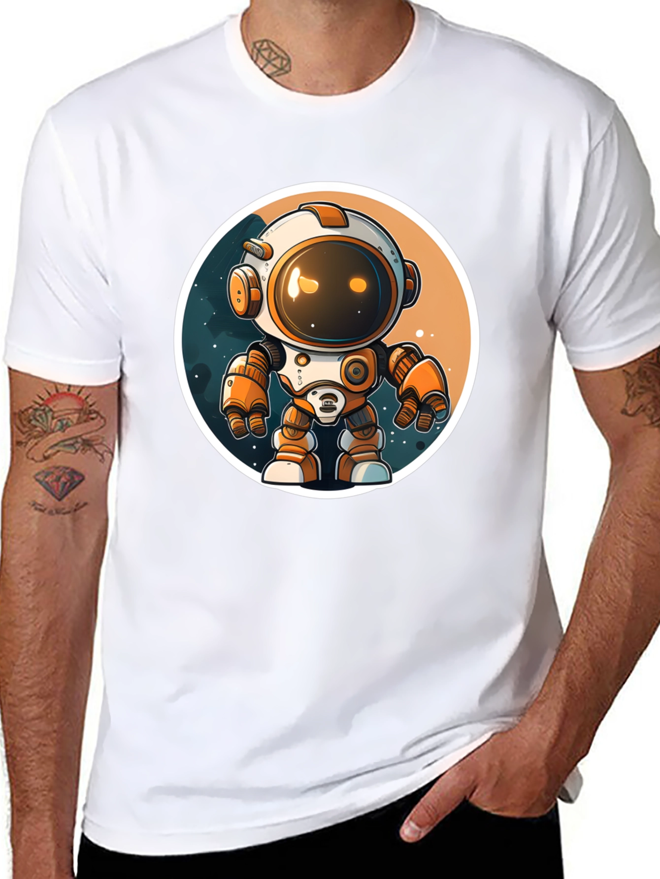 Astronaut Robot Graphic Tee