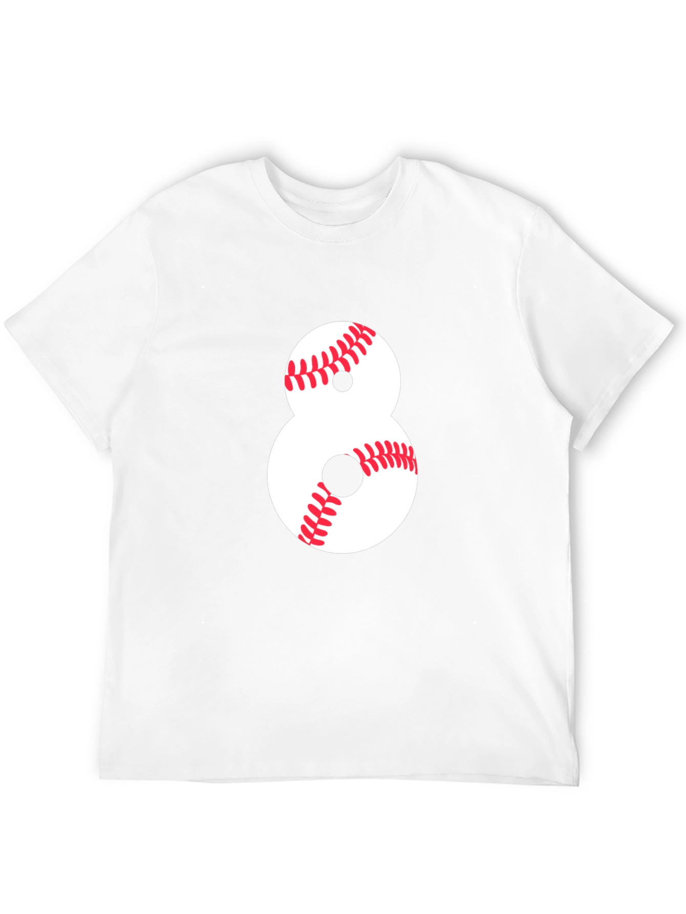 Baseball Number 8 Black T-Shirt