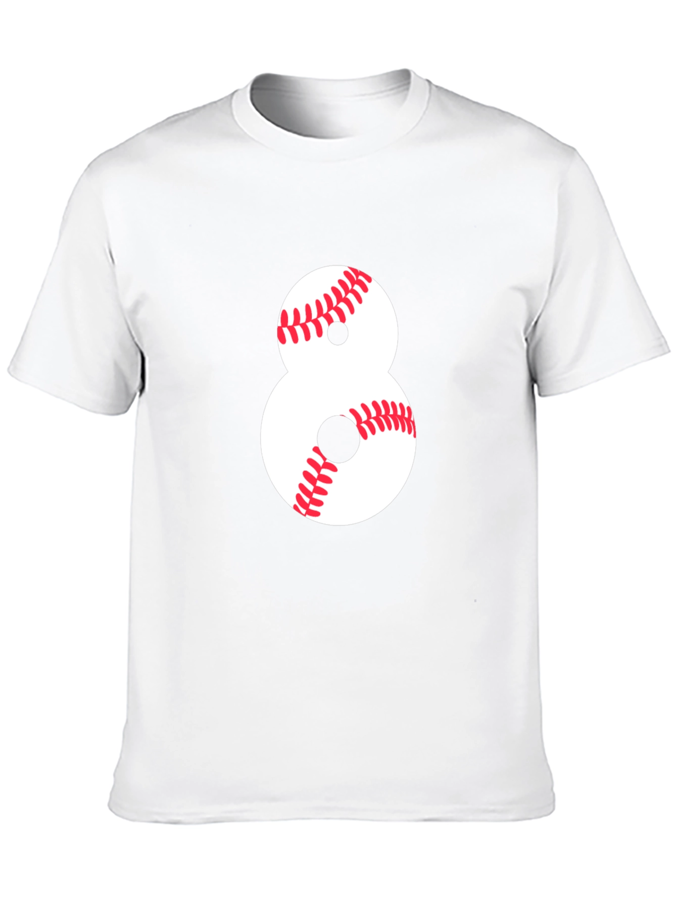 Baseball Number 8 Black T-Shirt