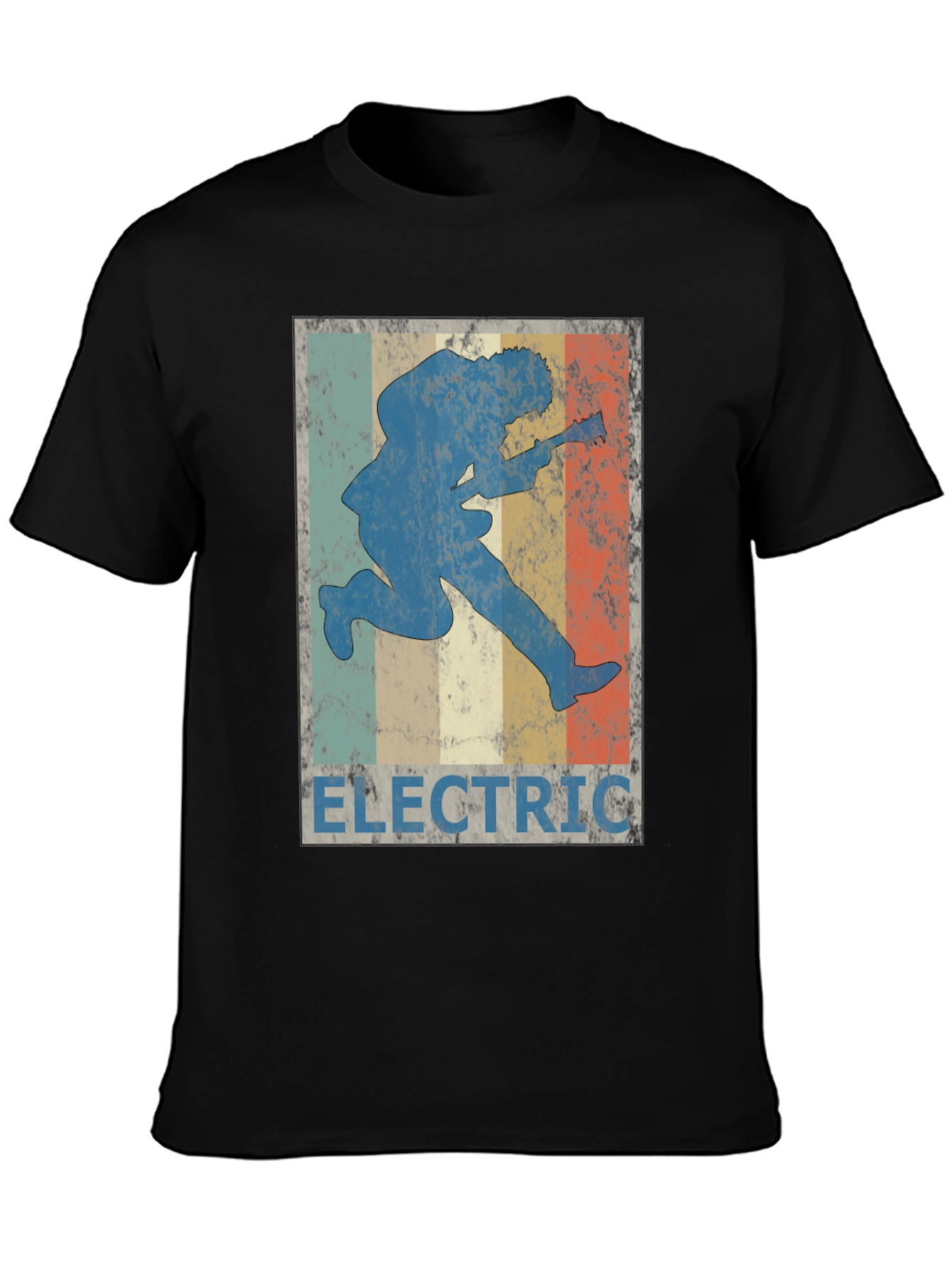 Electric Guitar Player T-Shirt Retro Design