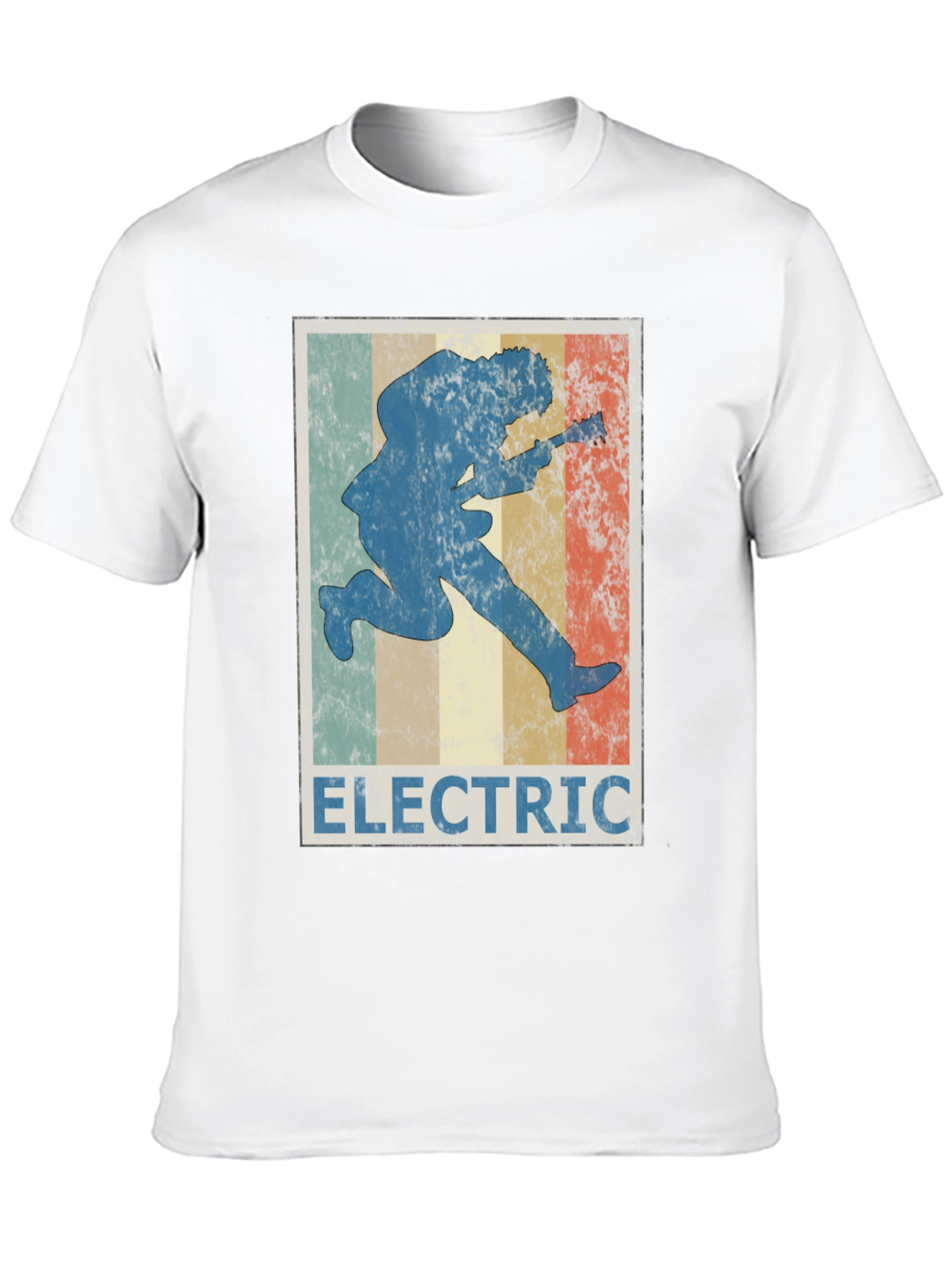 Electric Guitar Player T-Shirt Retro Design