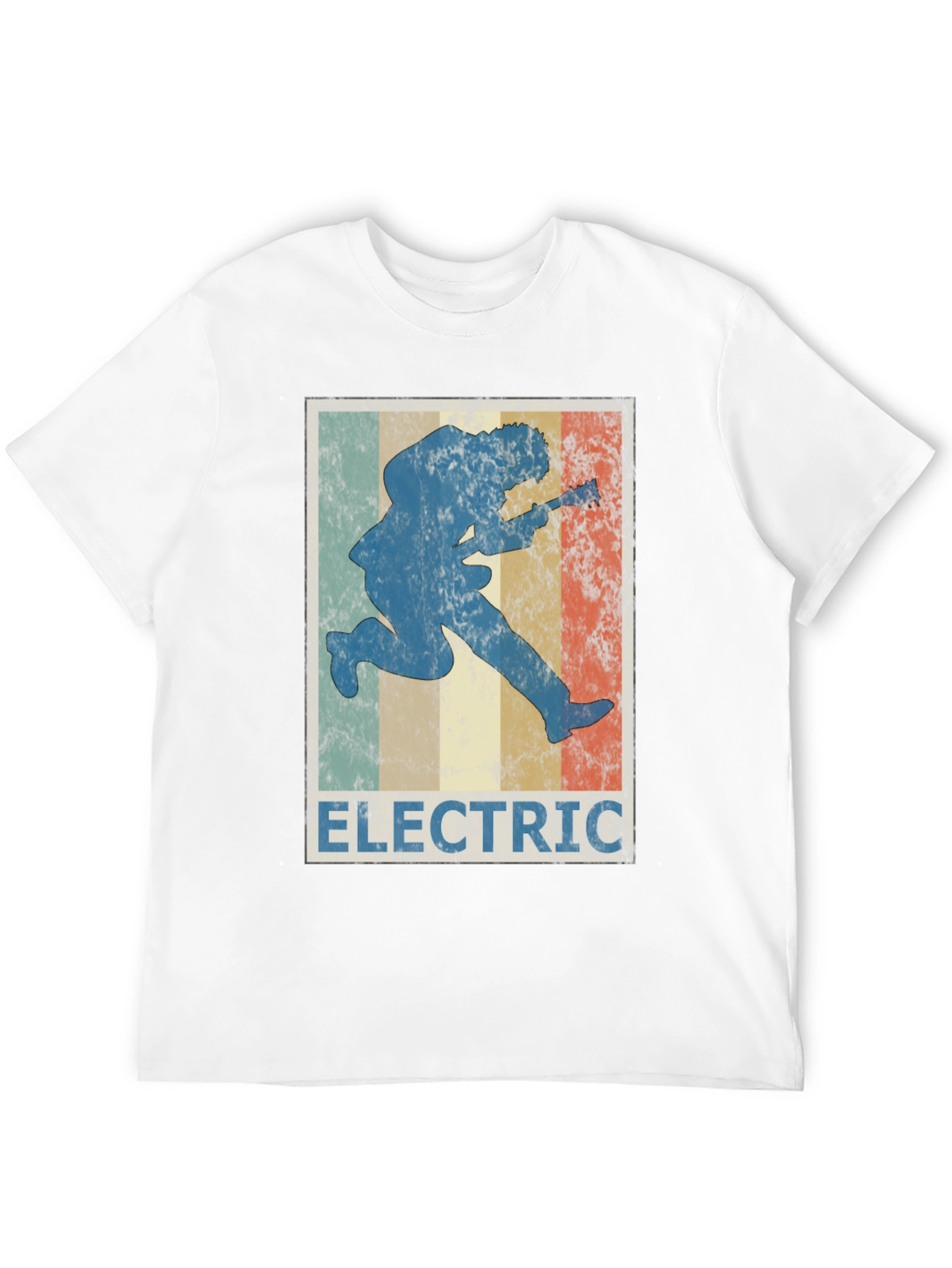 Electric Guitar Player T-Shirt Retro Design