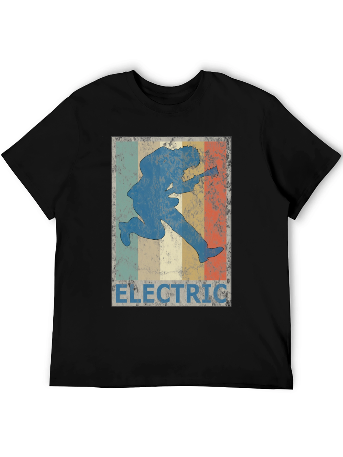 Electric Guitar Player T-Shirt Retro Design