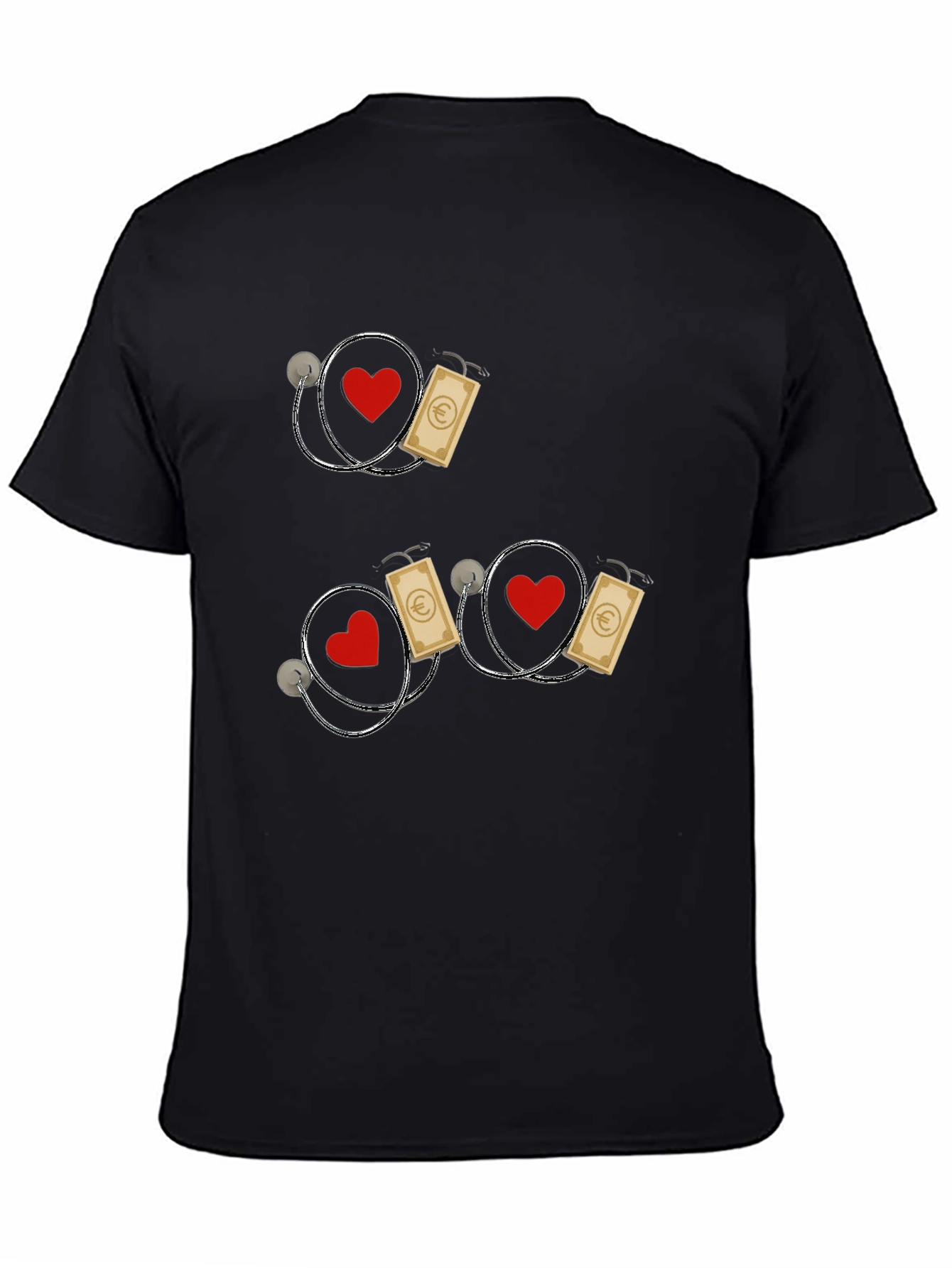 Heart and Money Stethoscope Graphic Tee