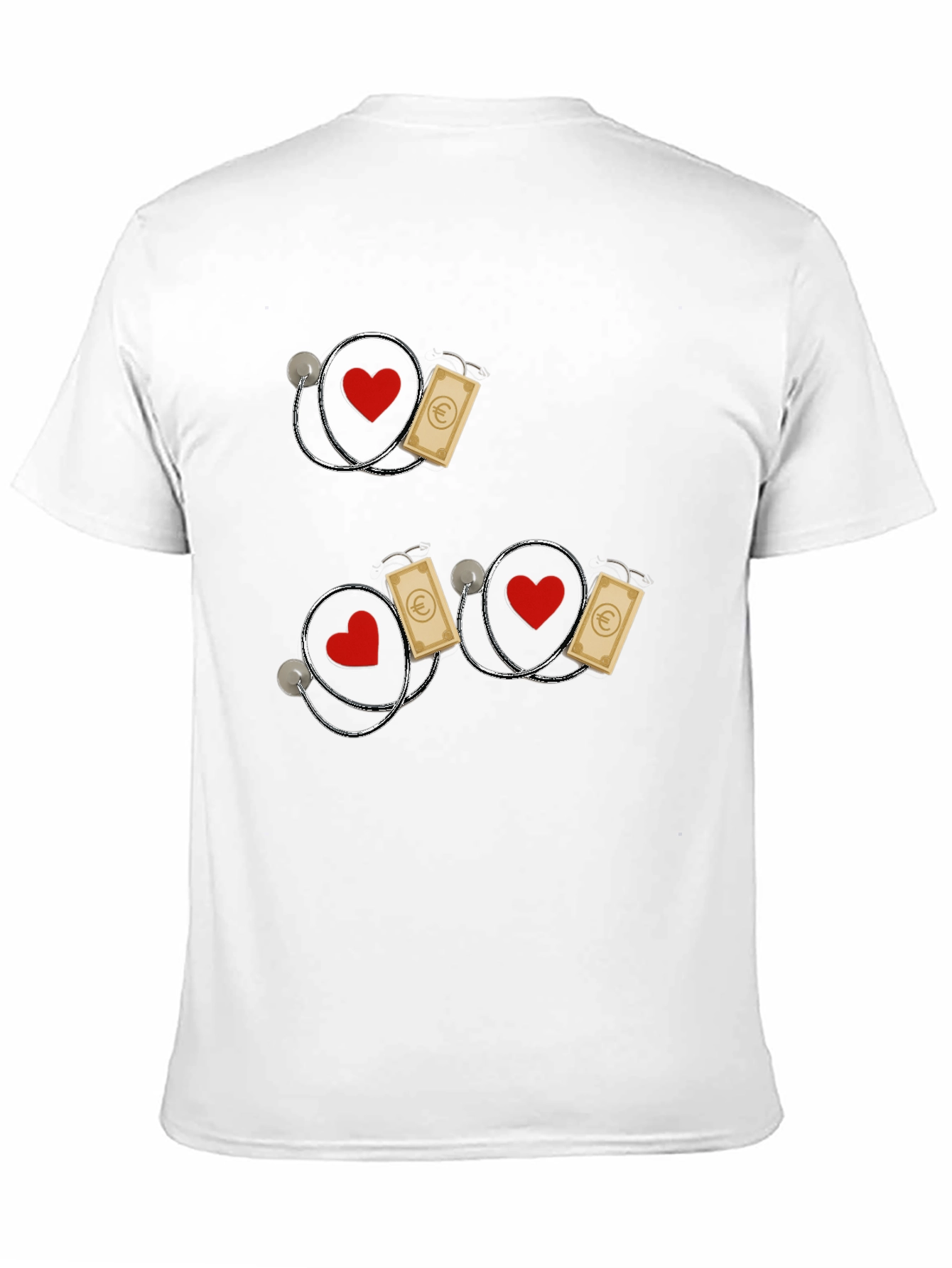 Heart and Money Stethoscope Graphic Tee