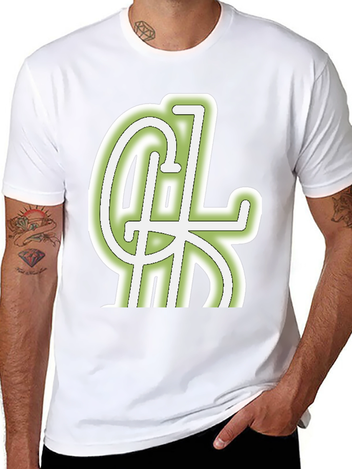 Cool Graphic Tee - Black Cotton Blend Casual Wear