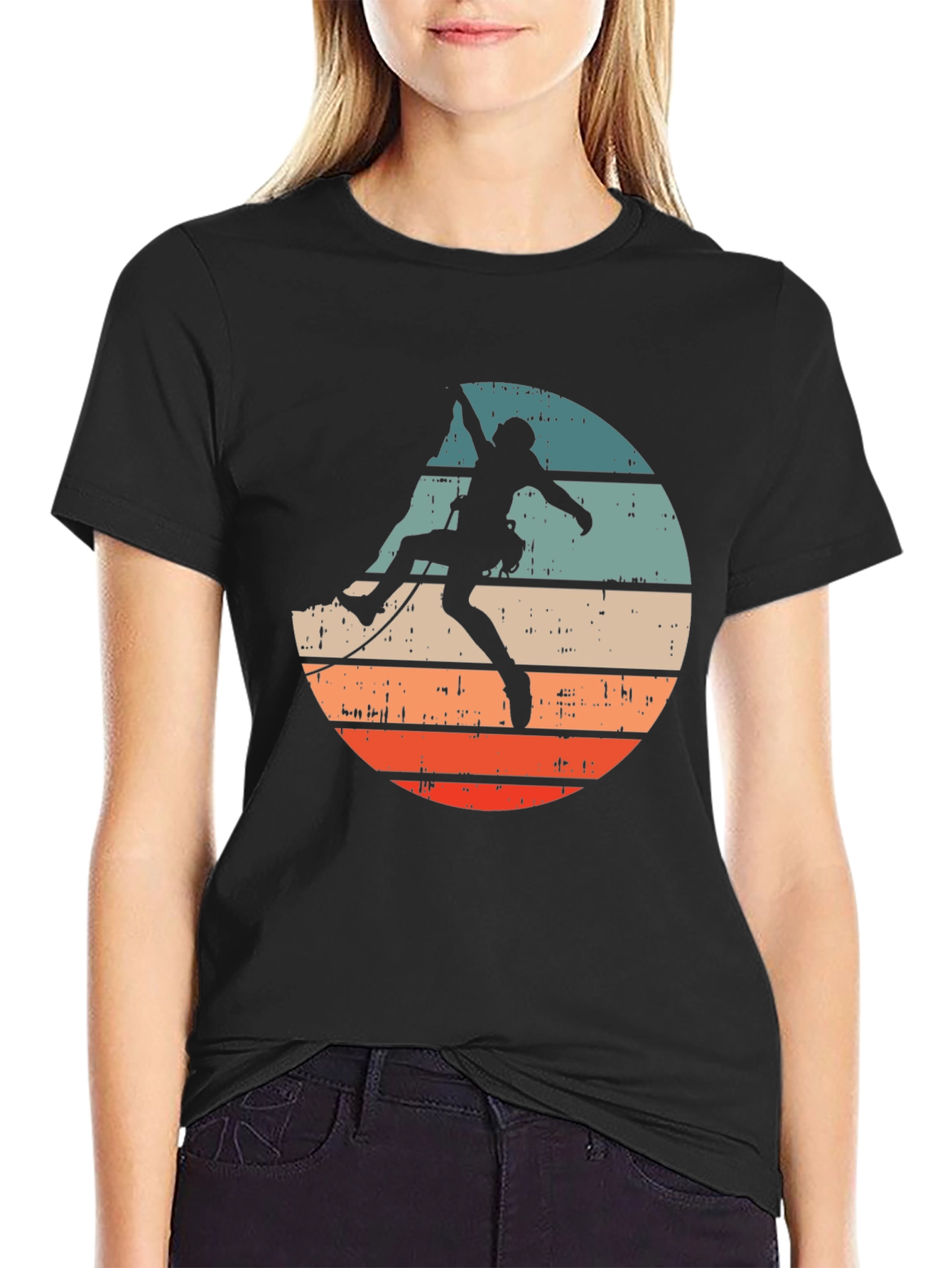 Retro Rock Climbing T-Shirt - Adventure Ready