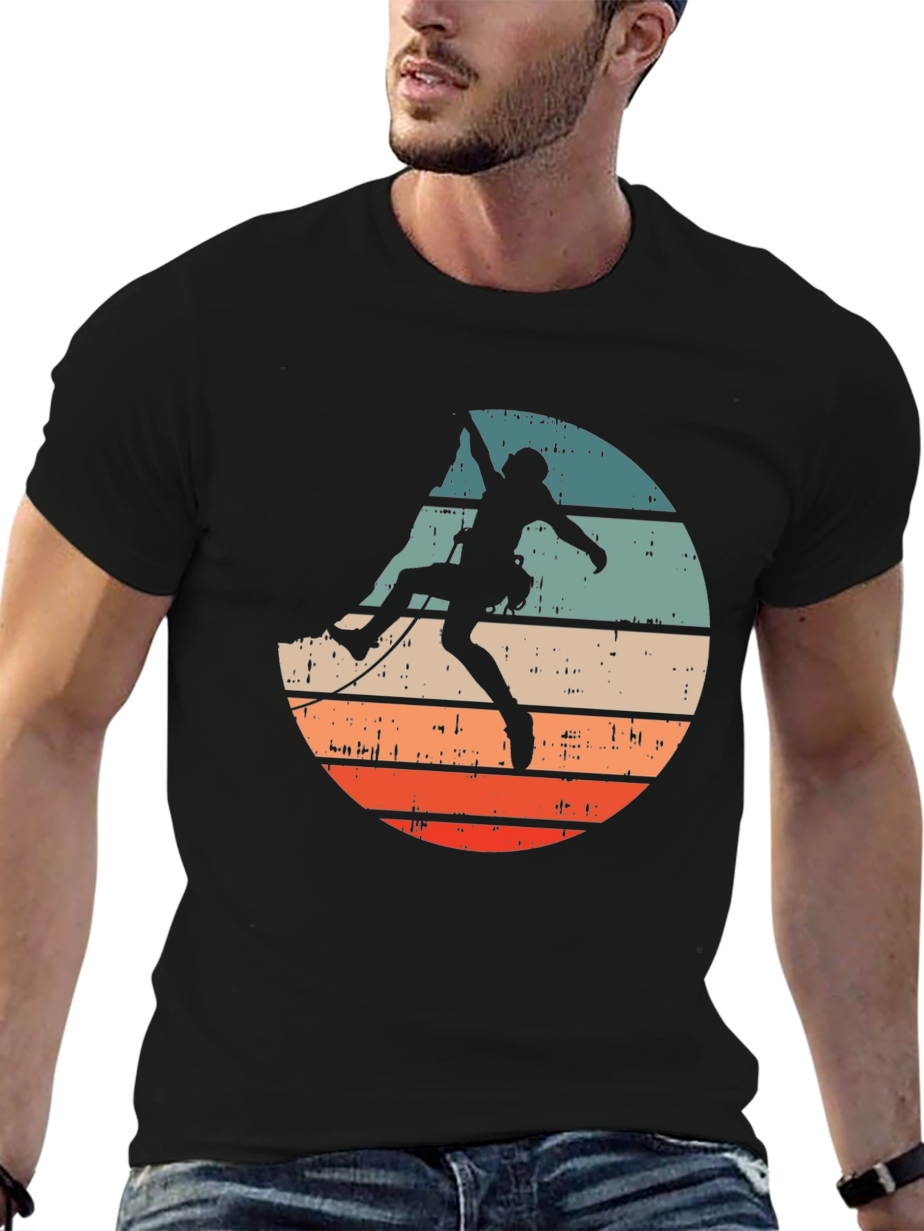 Retro Rock Climbing T-Shirt - Adventure Ready