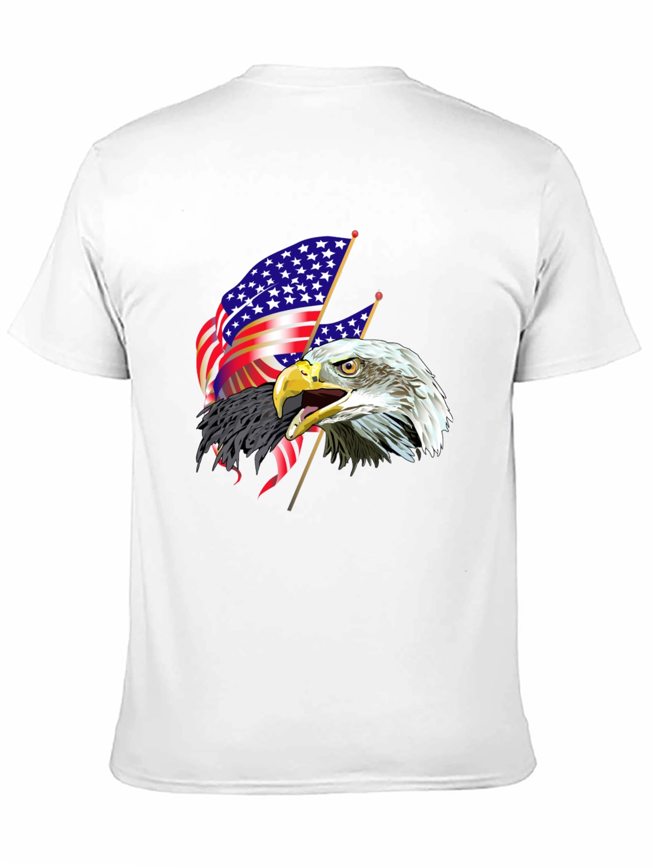 Patriotic Eagle USA Flag Graphic Print T-Shirt