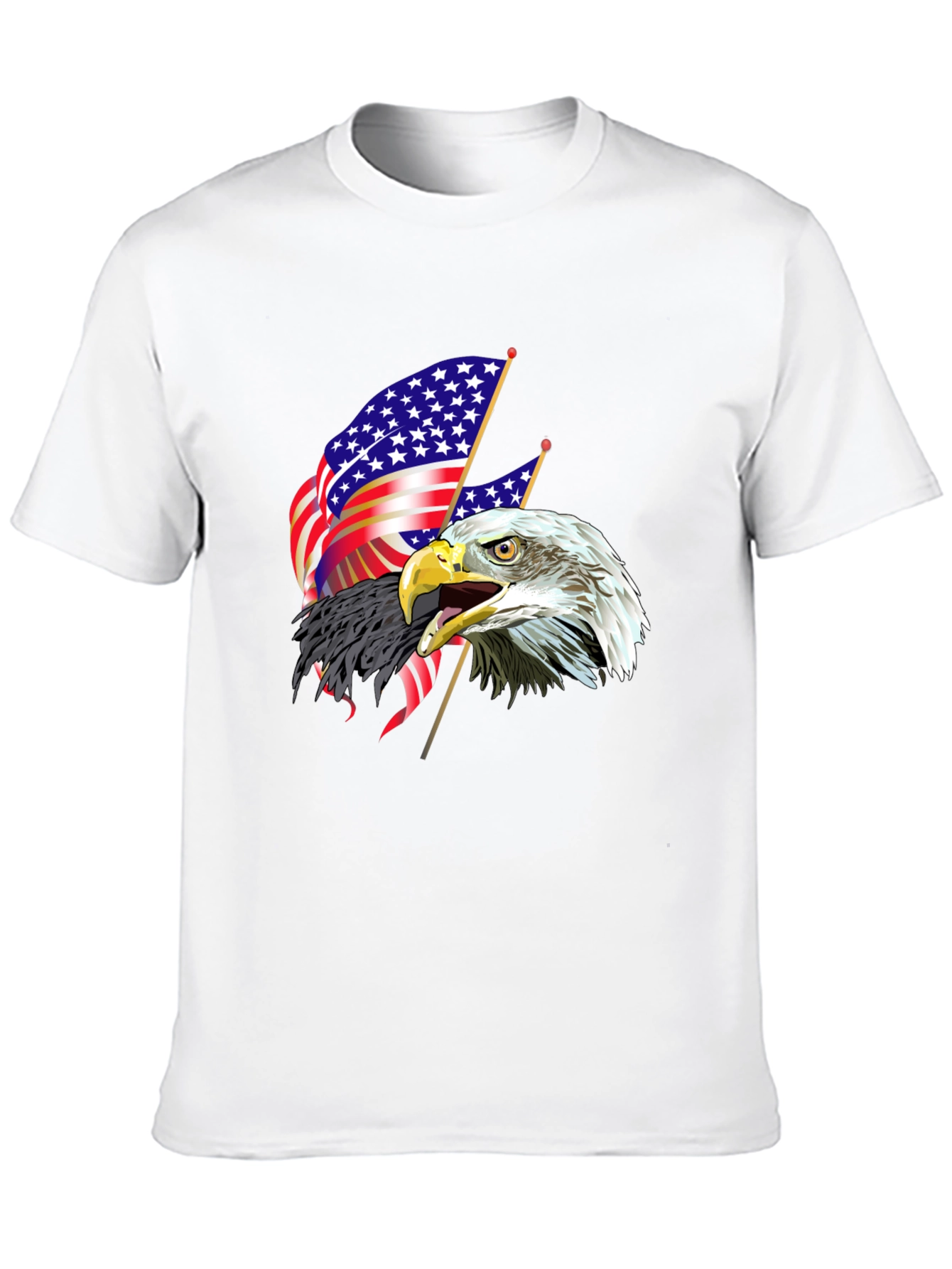Patriotic Eagle USA Flag Graphic Print T-Shirt