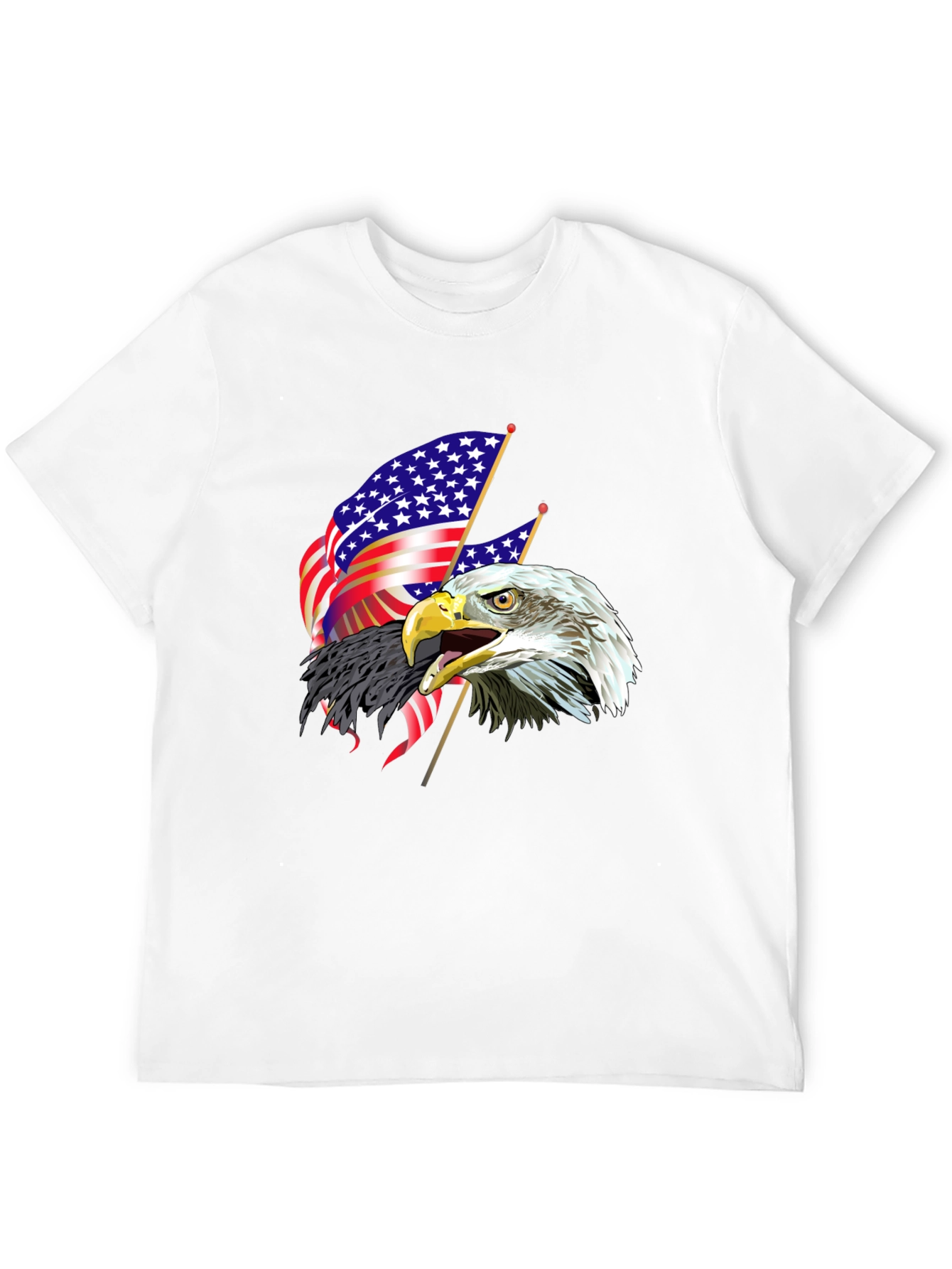 Patriotic Eagle USA Flag Graphic Print T-Shirt