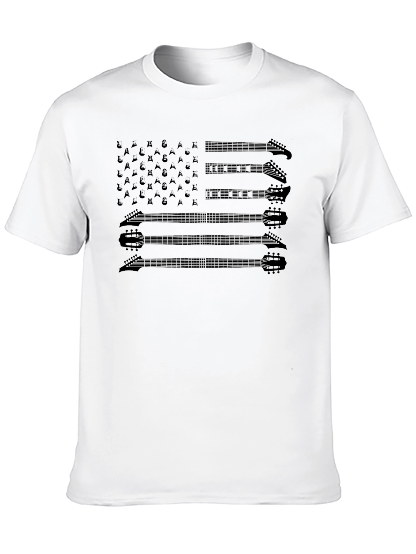 Guitar American Flag Graphic T-Shirt