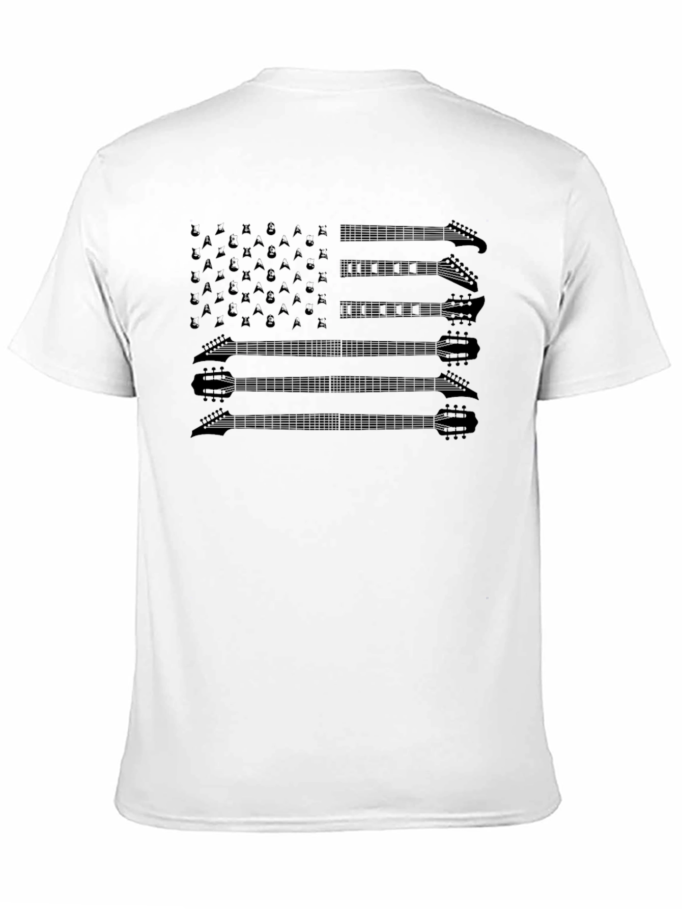 Guitar American Flag Graphic T-Shirt