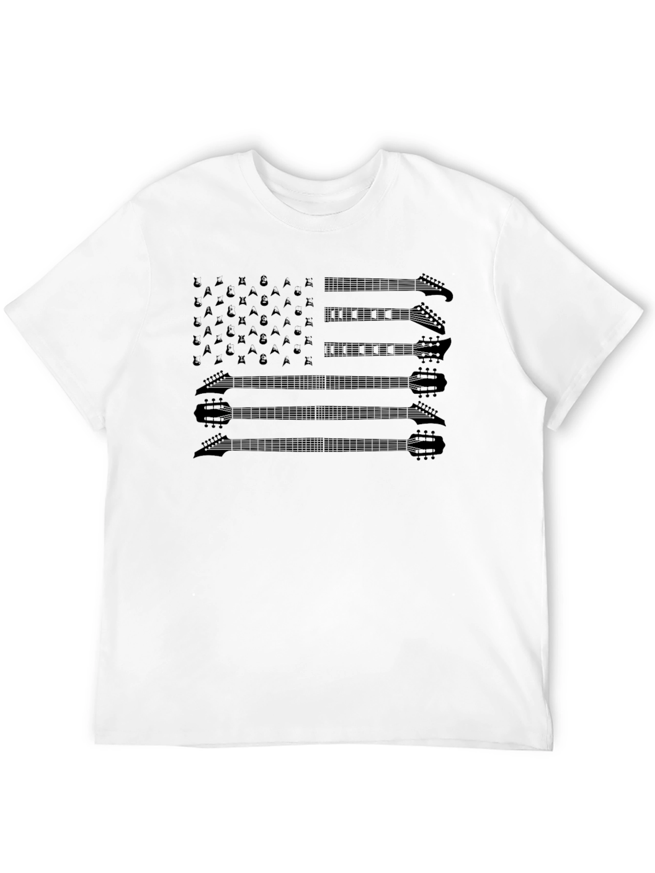 Guitar American Flag Graphic T-Shirt