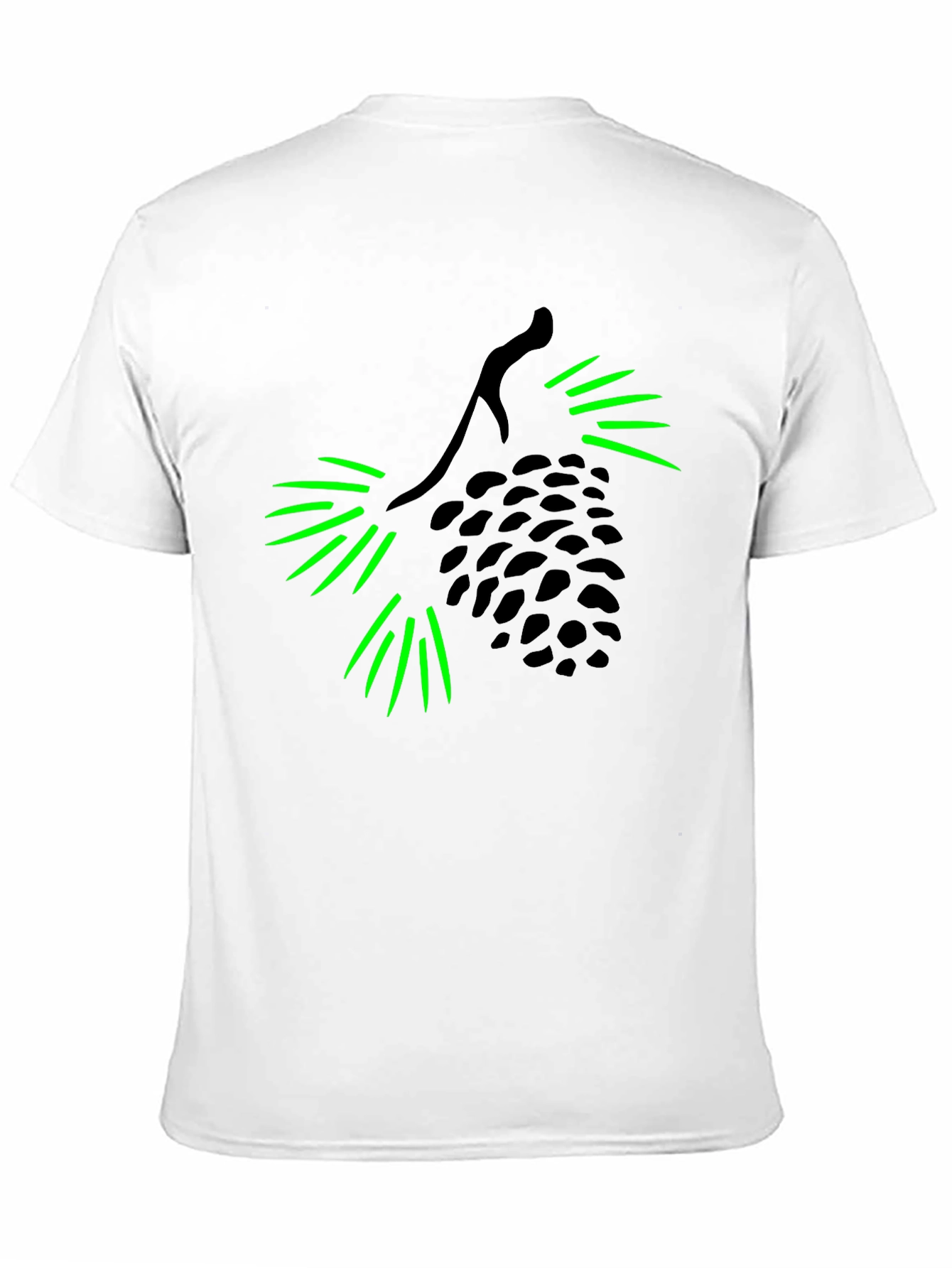Pine Cone Graphic Tee - Black Cotton