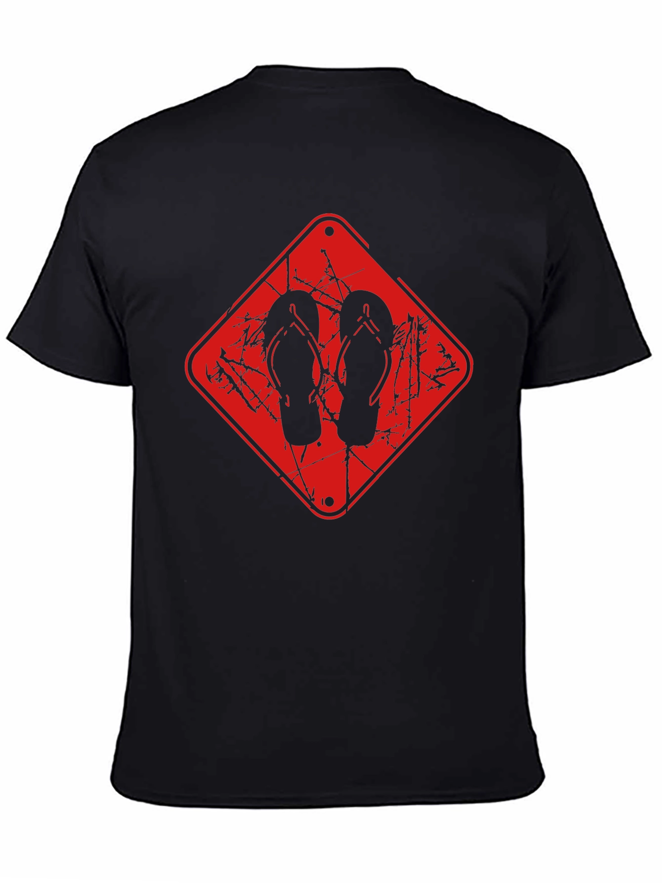 Flip Flop Graphic Tee - Black Casual Comfort