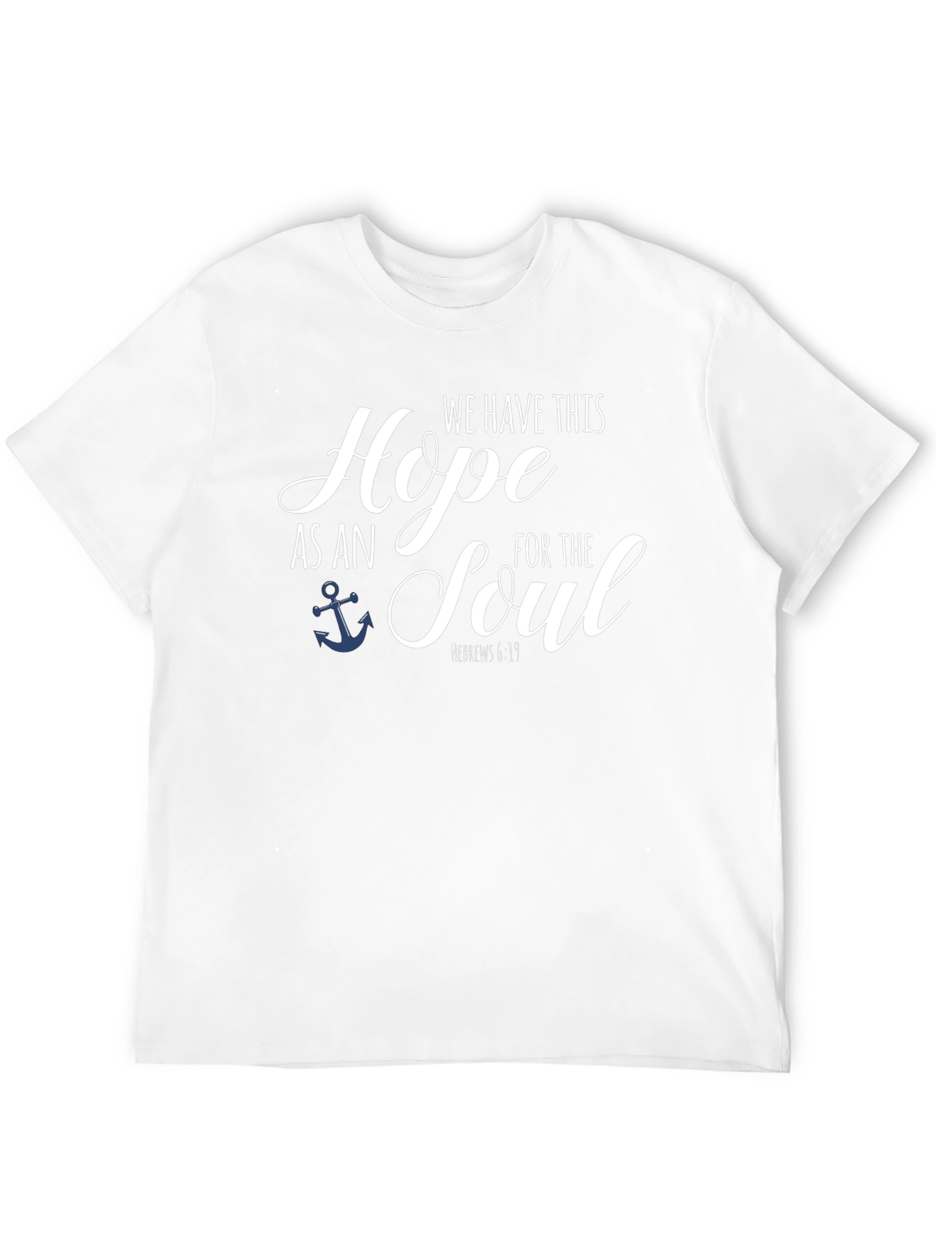 Hope Anchor Soul Bible Verse Black T-Shirt